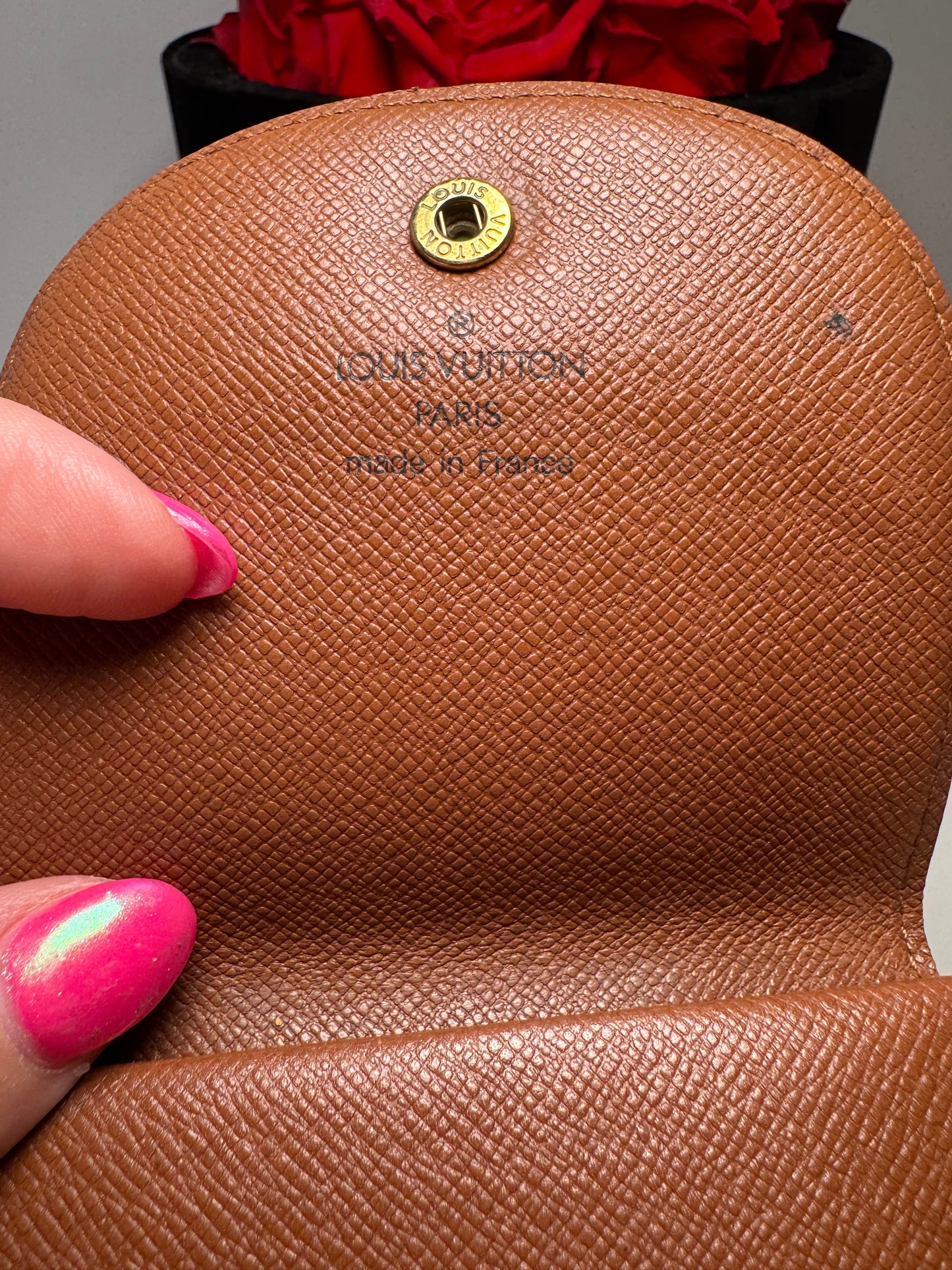 Louis Vuitton Monogram Porte Monnaie Gousset Coin Purse/Coin Pouch