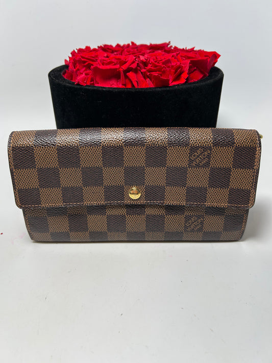 Louis Vuitton Damier Ebene Sarah Wallet