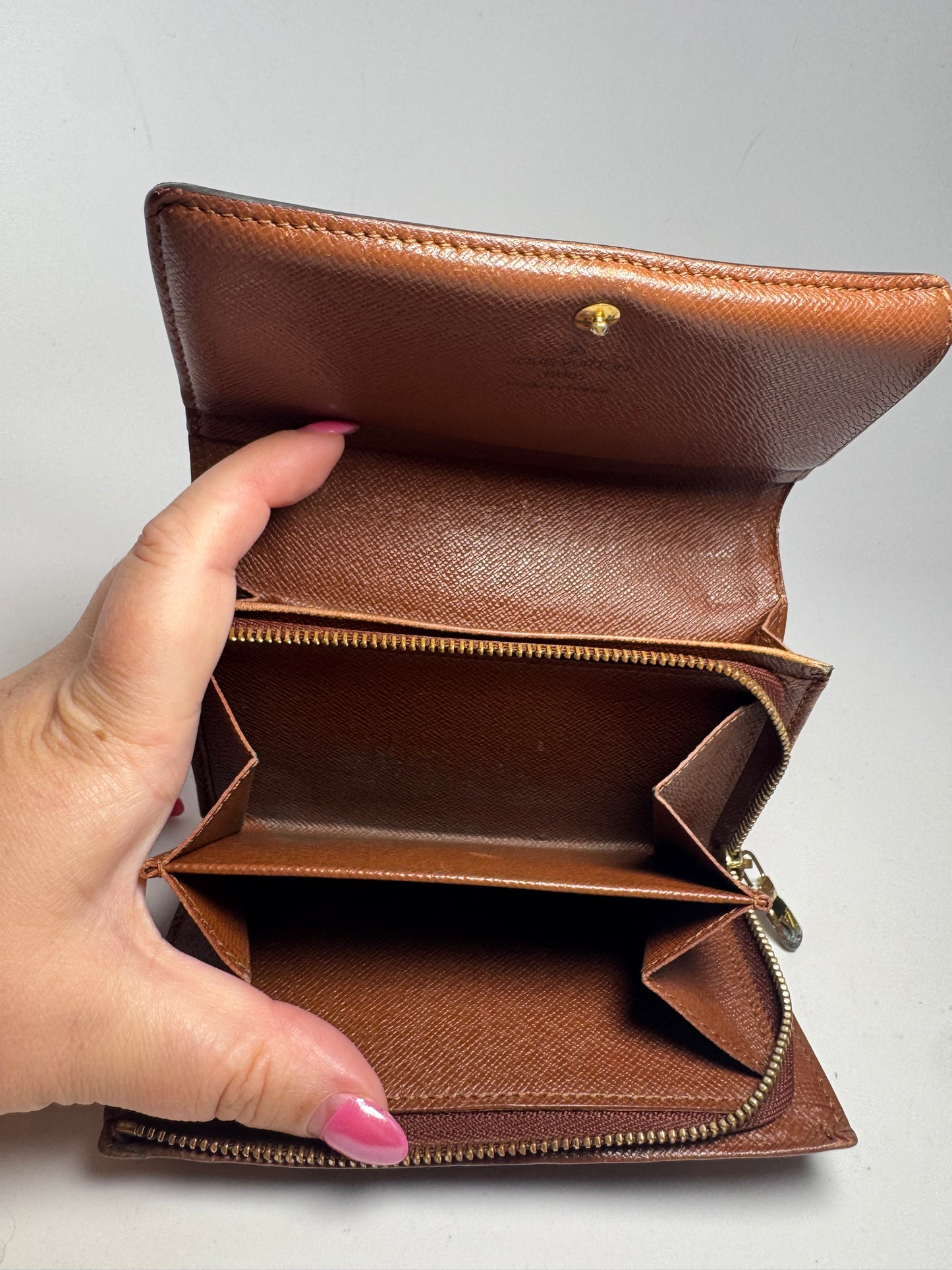 Louis Vuitton Porte Monnaie Tresor Monogram Compact Wallet, Made in France January 2003
