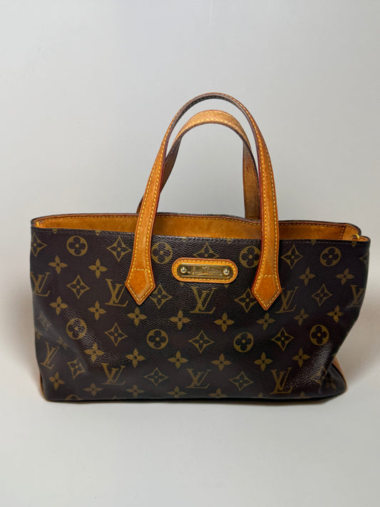 Louis Vuitton Wilshire PM Monogram Bag East West Tote Made in Spain