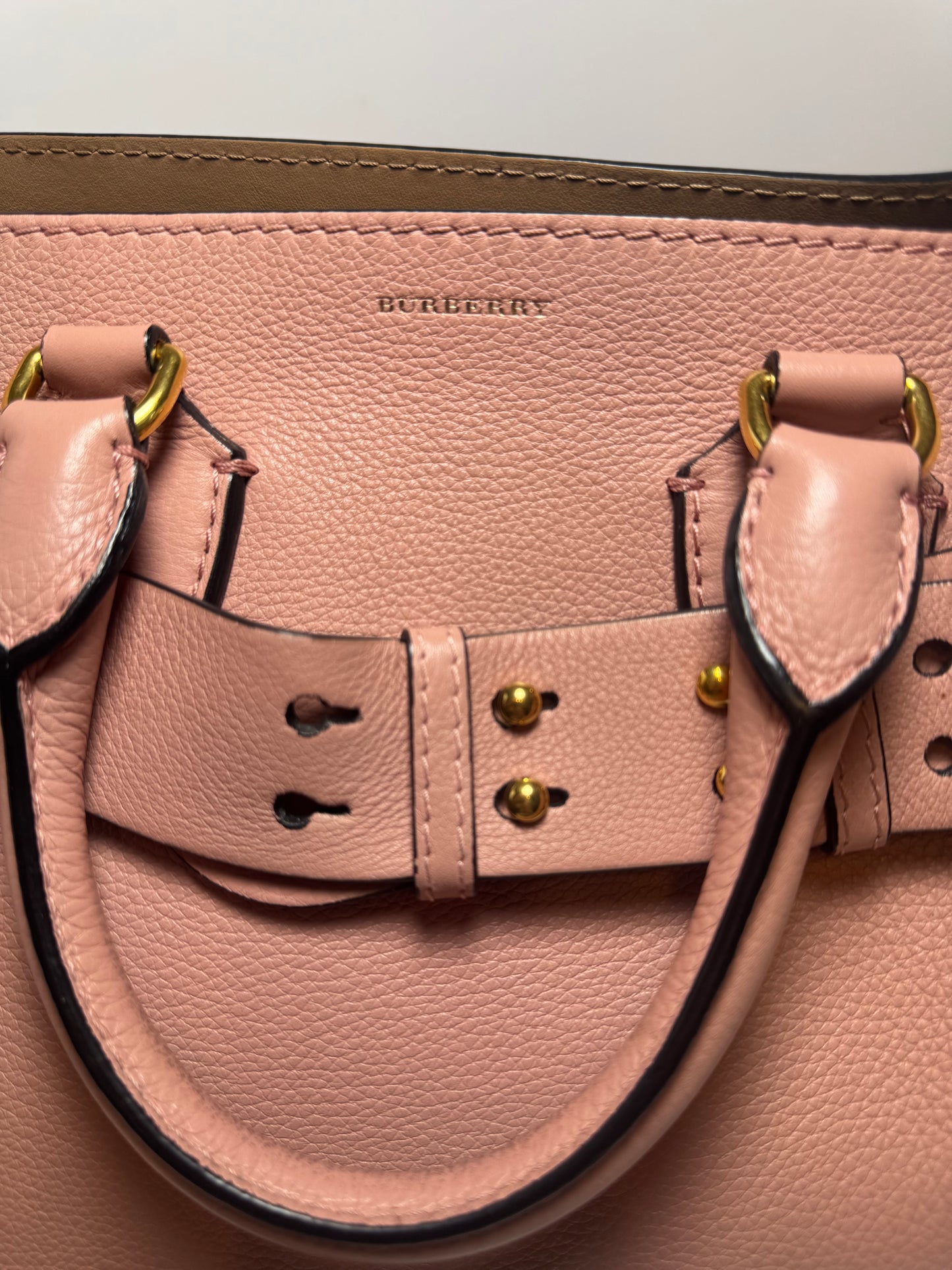 Pink Burberry Belt Bag Leather Satchel/Shoulder Bag