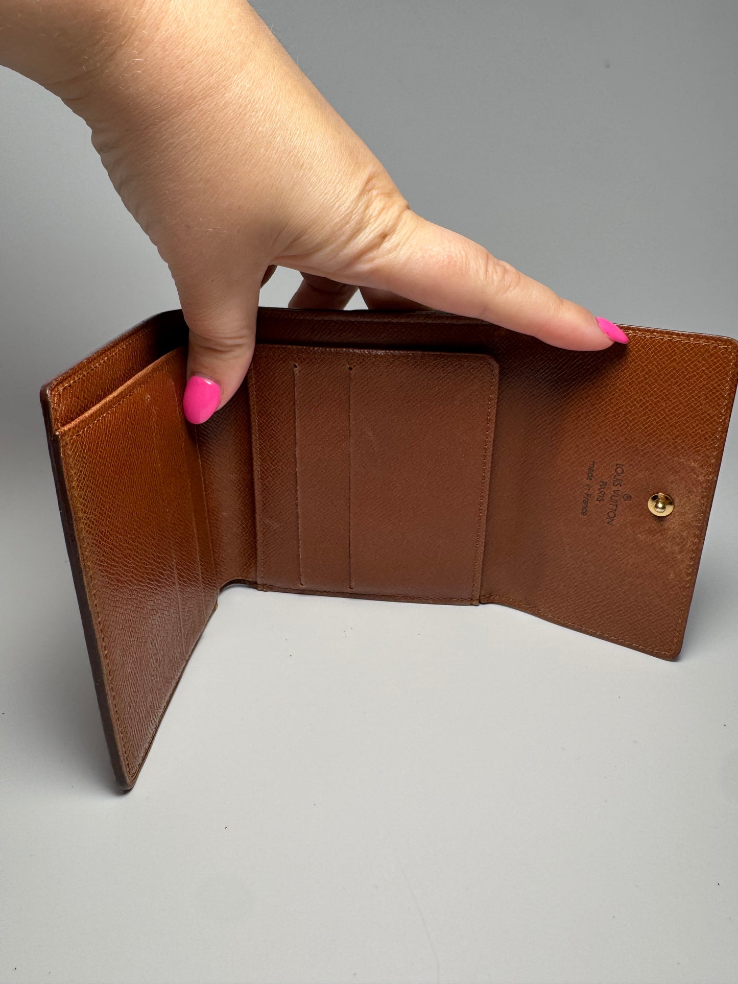 Louis Vuitton Portefeuille Elise Bifold Compact Monogram Wallet- Vintage September 1995 in France