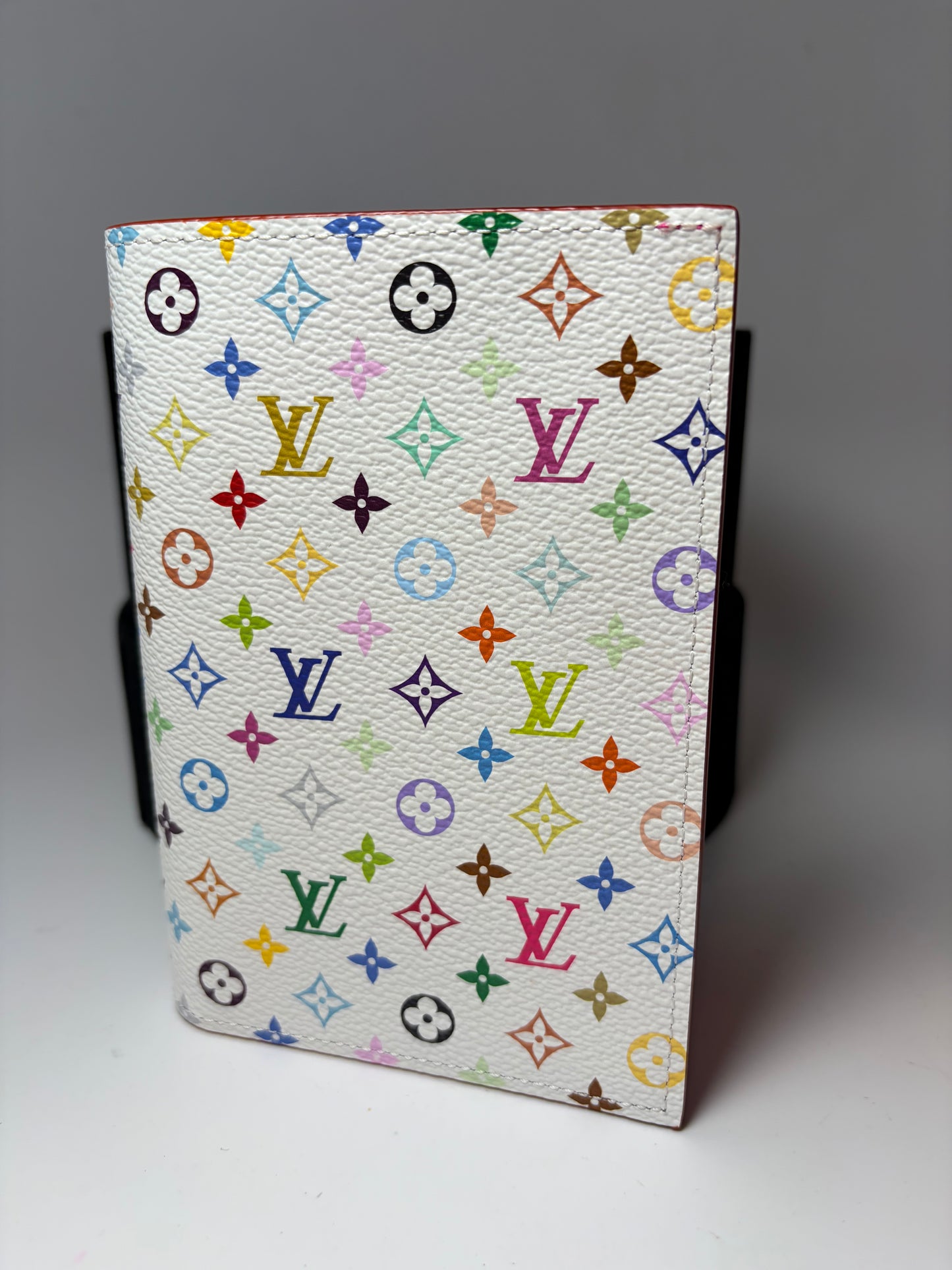 Louis Vuitton LV x TM Passport Cover White Multicolor w/Hot Pink Interior, Made in France NWT