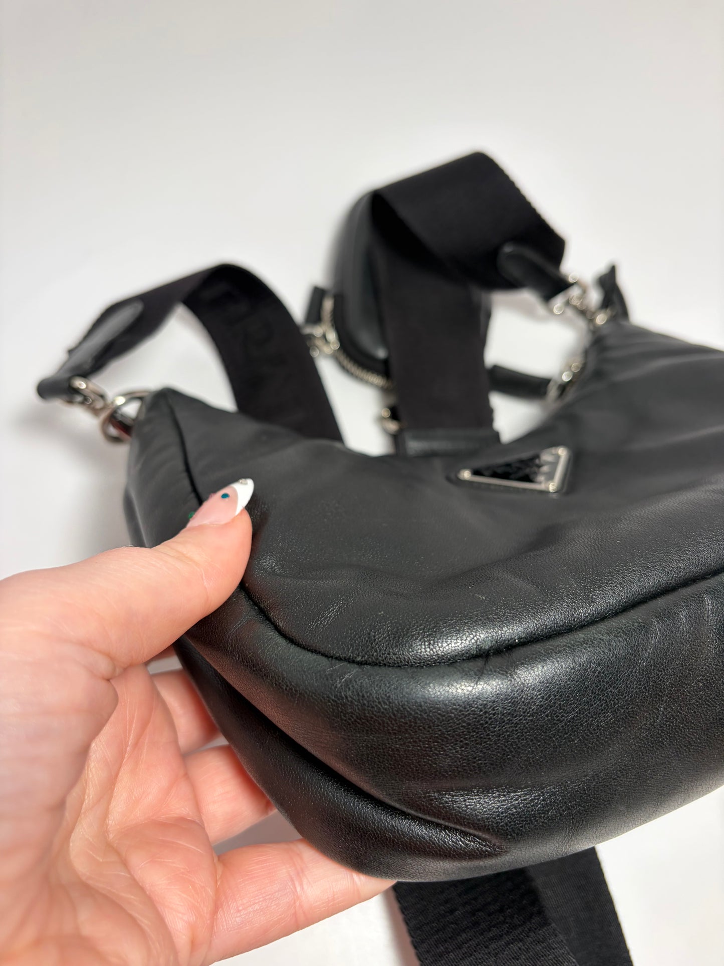 Prada Re-Edition 2005 Soft Padded Black Nappa (Lambskin) Leather Crossbody/Shoulder Bag