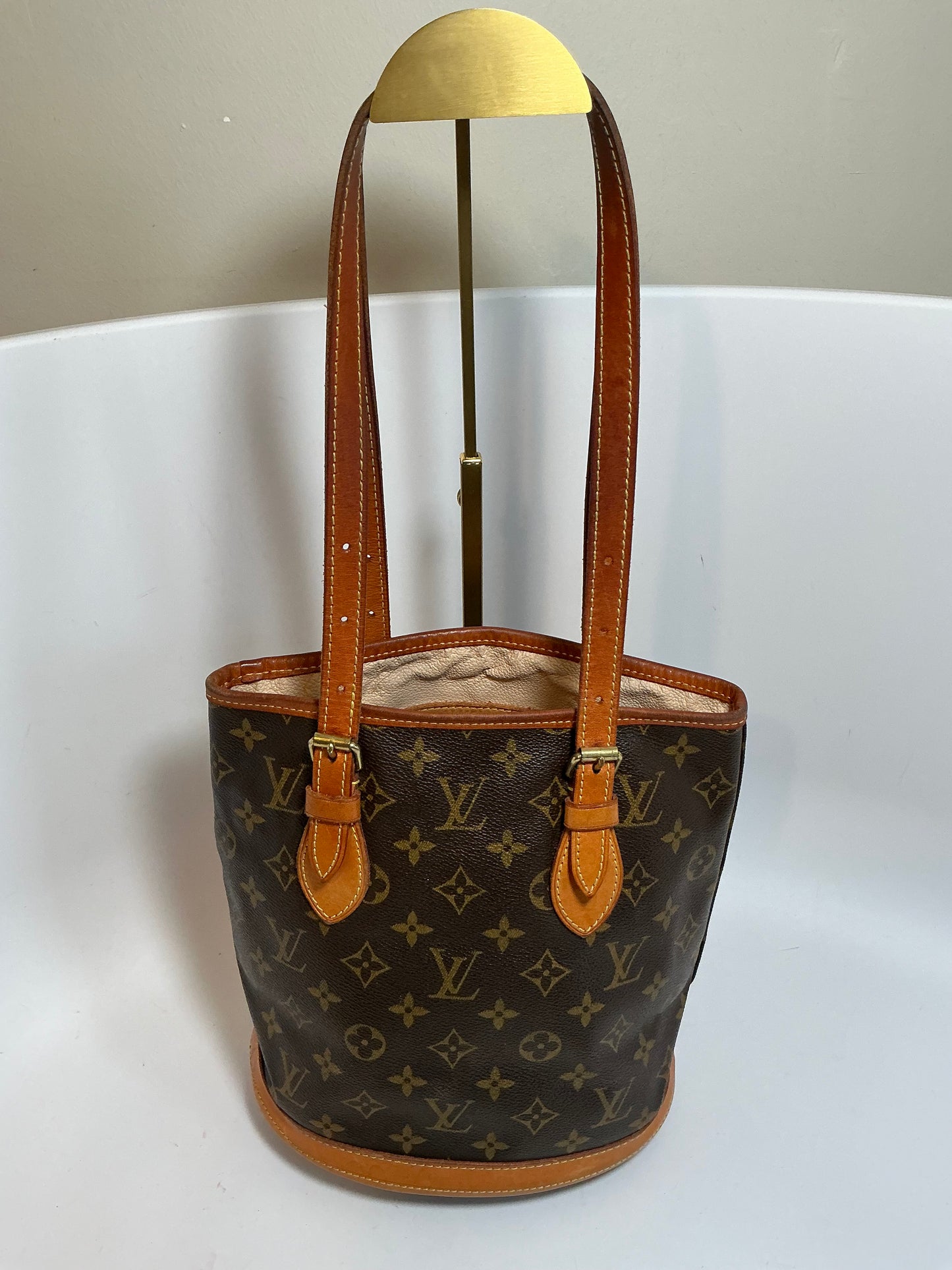 Louis Vuitton Monogram Petit Bucket Bag Tote