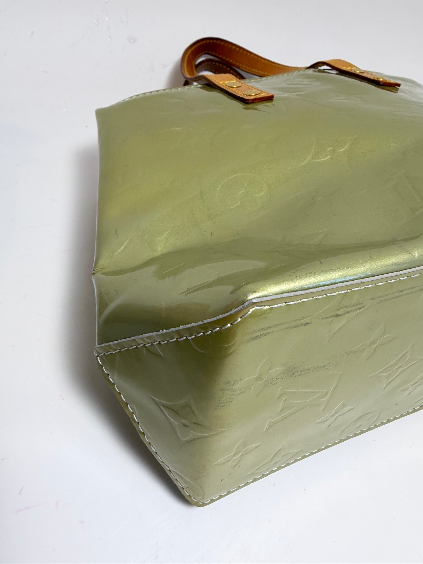 Louis Vuitton Reade PM Pistachio Green Vernis Leather Monogram Mini Tote