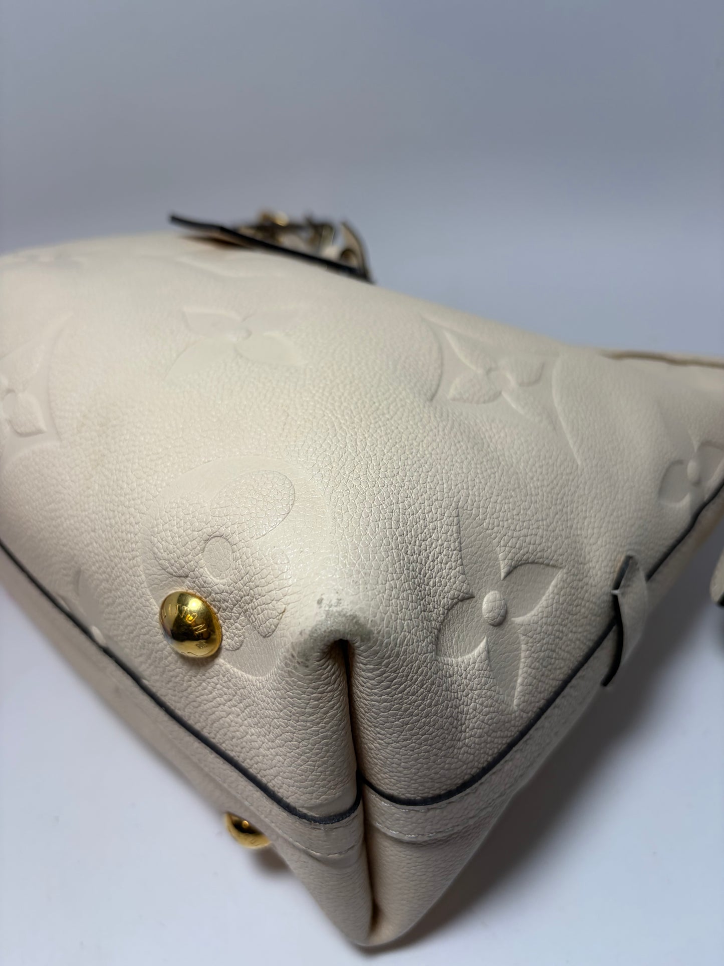 Louis Vuitton Caryall PM Monogram Empriente Leather Shoulder Bag/Crossbody in Cream