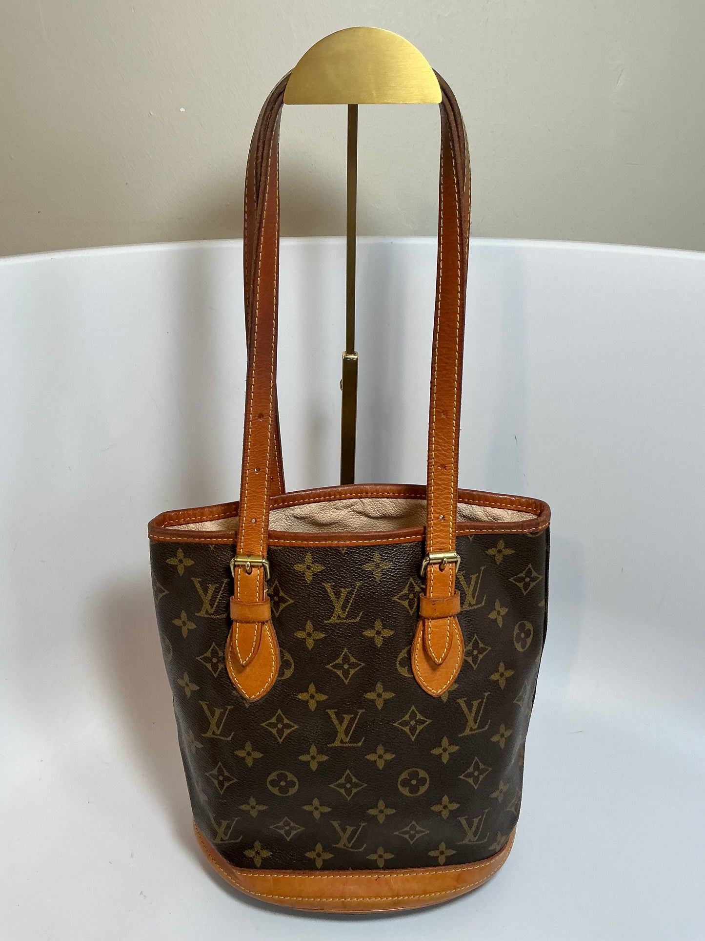 Louis Vuitton Monogram Petit Bucket Bag Tote