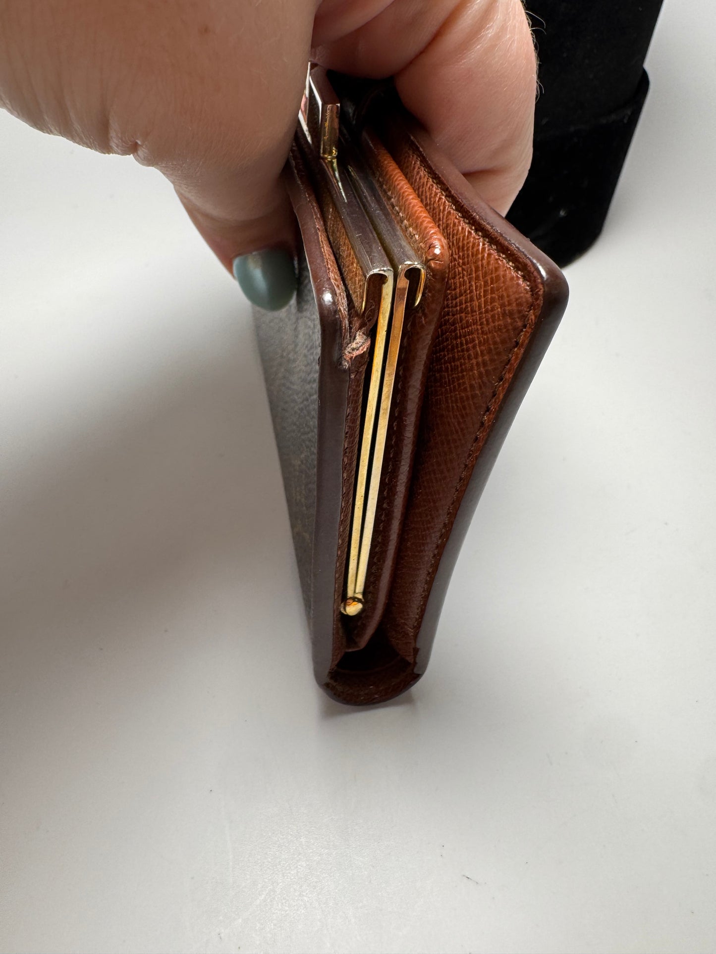 Louis Vuitton French Purse Kiss Lock Monogram Wallet