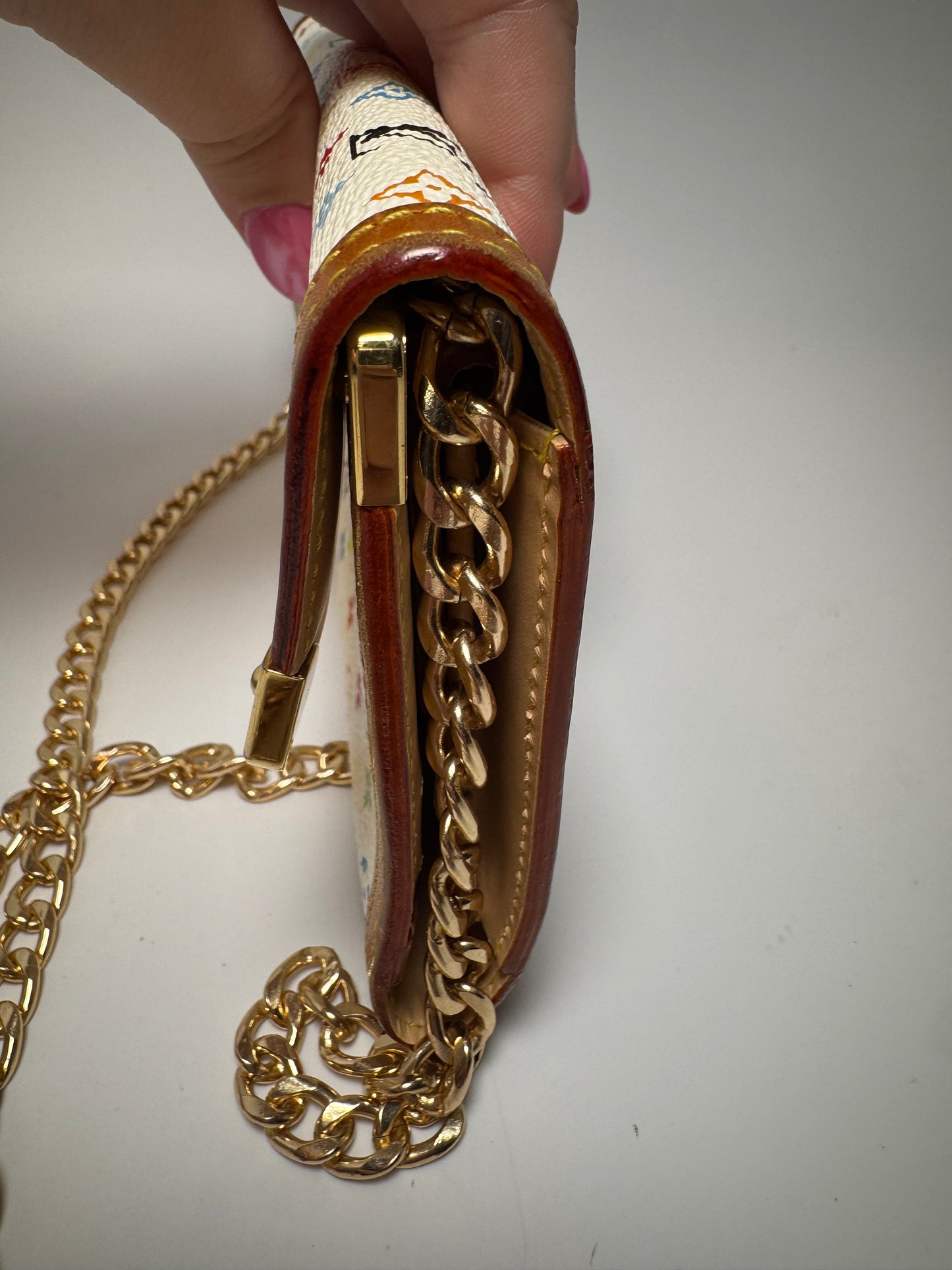 Louis Vuitton Multicolor Porte Tressor International Wallet on chain- April 2005 in France