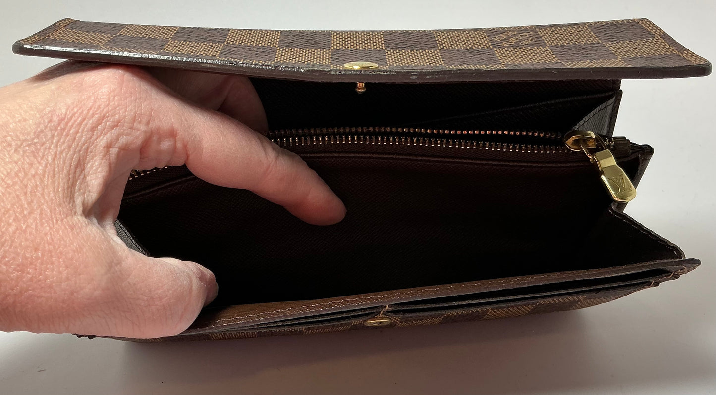 Louis Vuitton Damier Ebene Sarah Wallet
