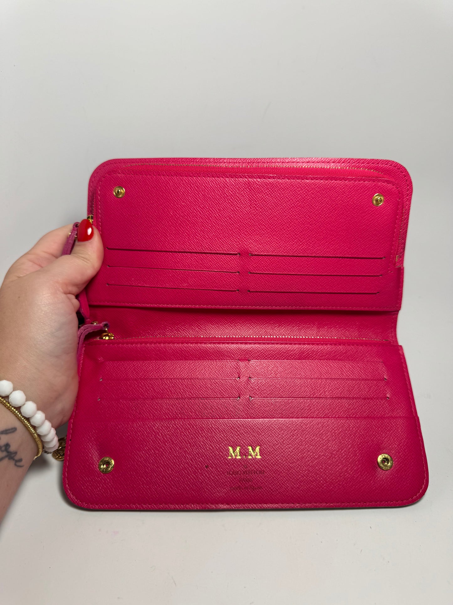 Louis Vuitton Insolite Wallet/Wristlet Multicolor Monogram w/Hot Pink Interior