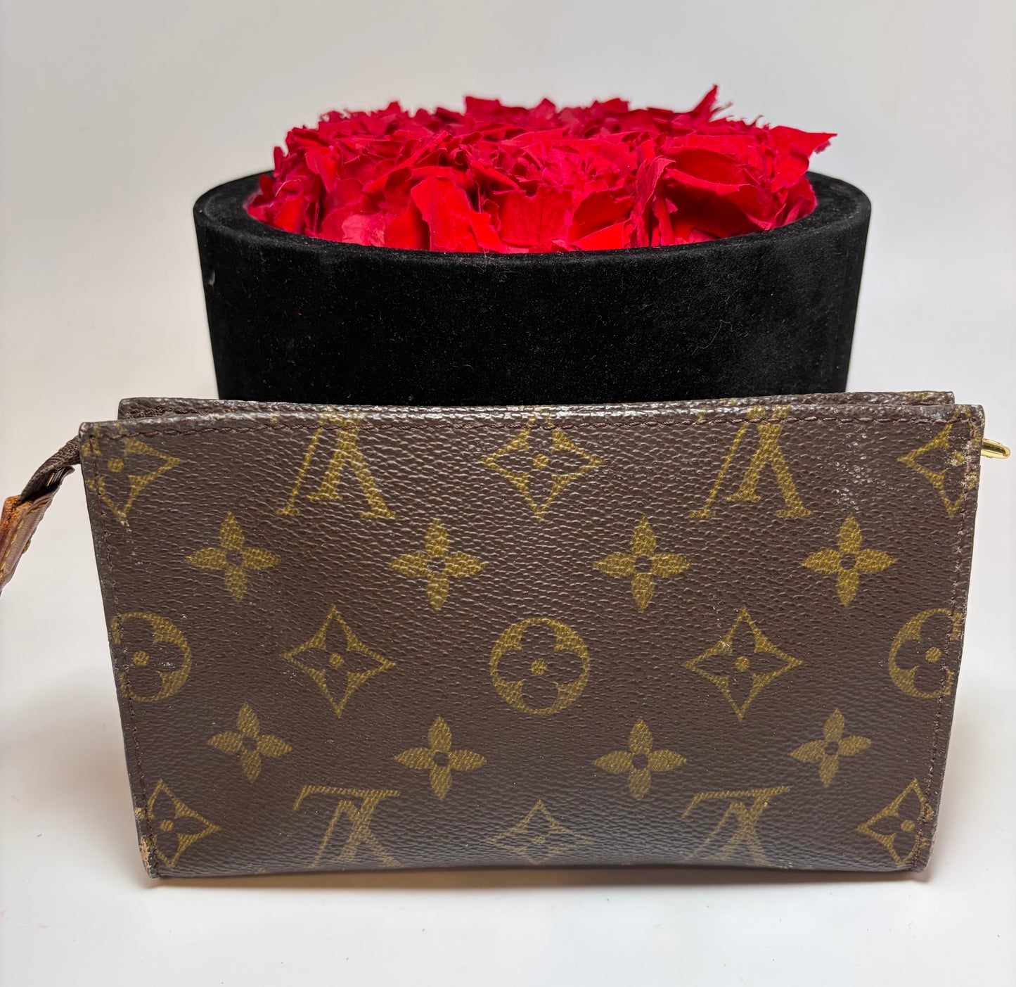 Louis Vuitton Bucket PM Toiletry Bag Monogram, Made in France Sept. 1996