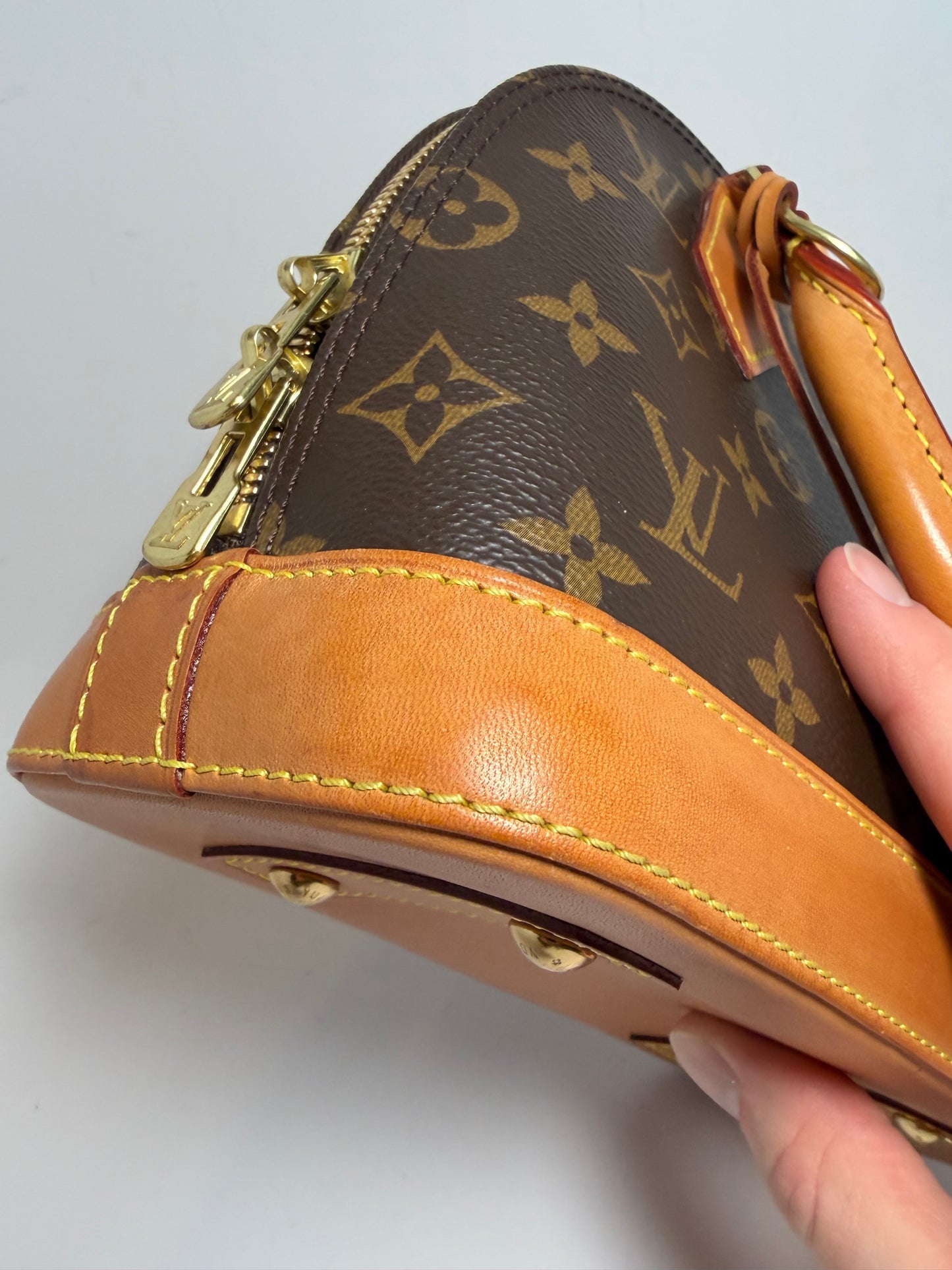 Louis Vuitton Alma BB Monogram with COA & Crossbody Strap