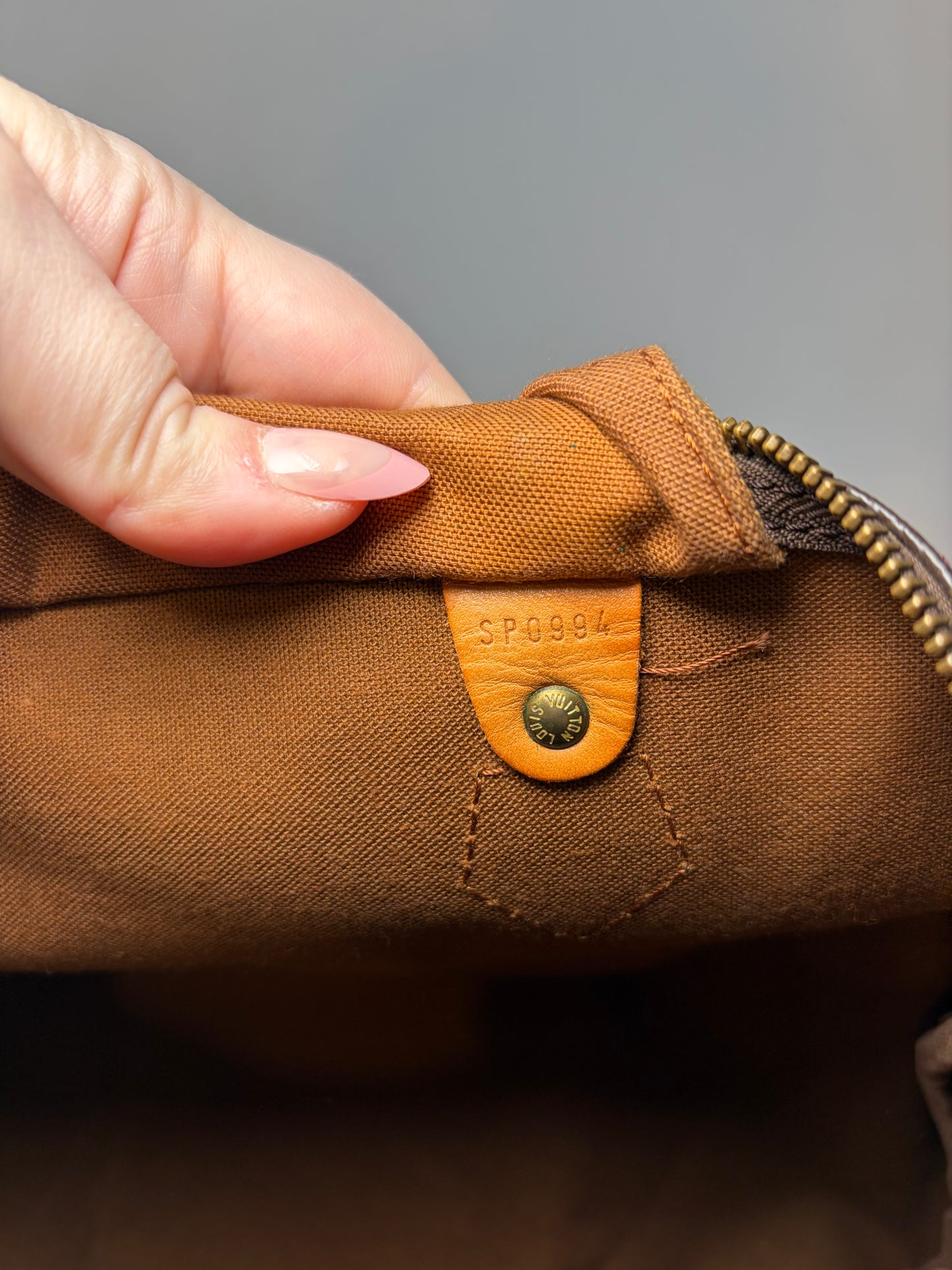 Louis Vuitton Speedy 35 Monogram, made in France Sept. 1994