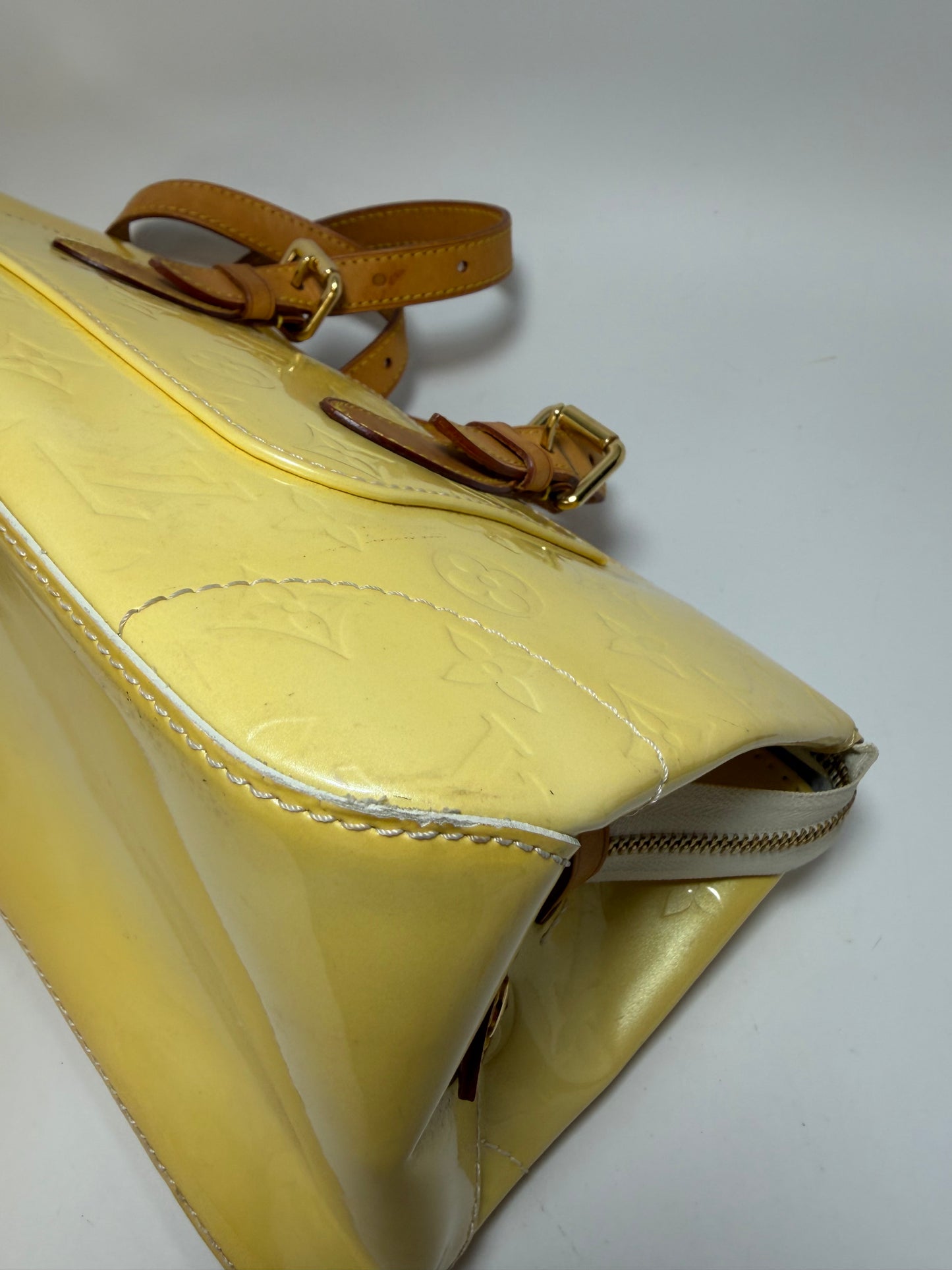Louis Vuitton Rosewood Avenue Yellow Vernis Leather Shoulder Bag