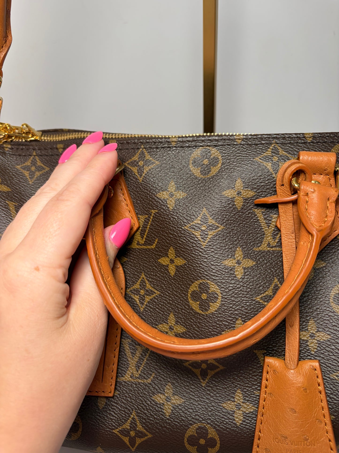 Louis Vuitton Speedy Soft 30 Boho w/Ostrich Leather
