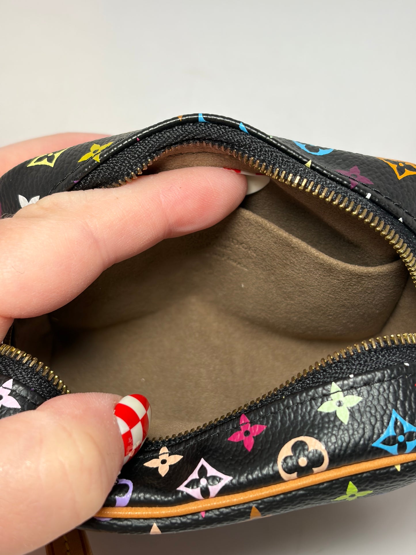 Louis Vuitton Trousse Wappity Pouch/Wristlet Murakami Black Multicolor Monogram