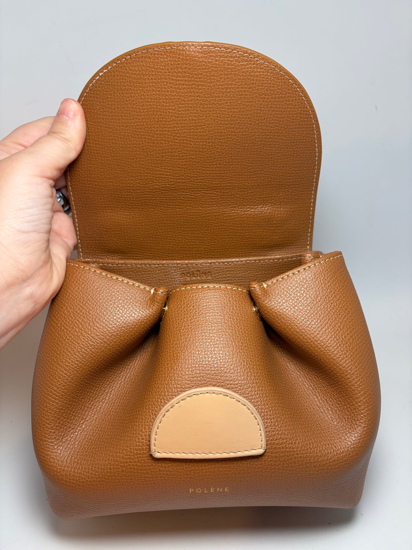 Polène Un Nano Trio Camel Crossbody