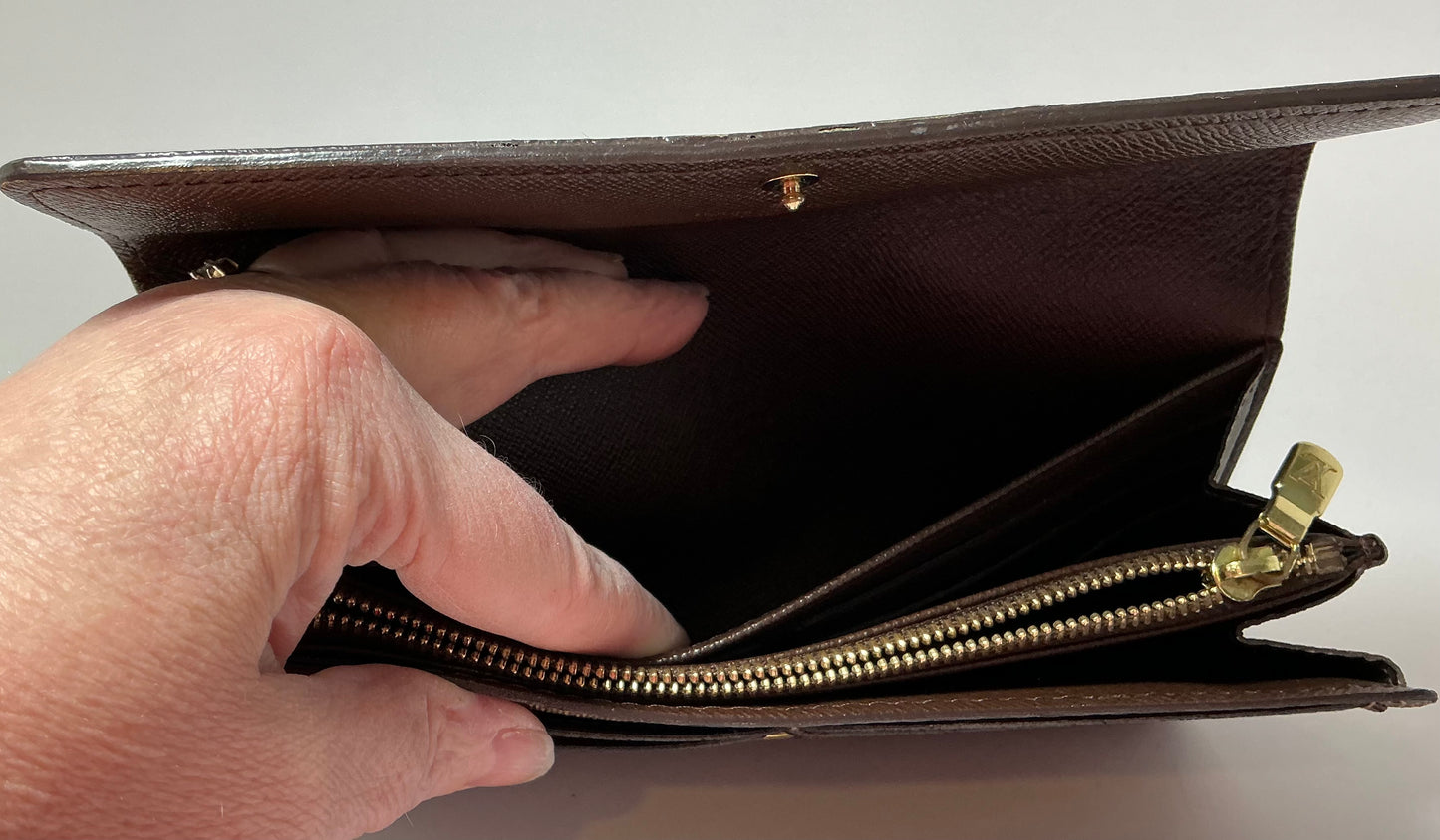 Louis Vuitton Damier Ebene Sarah Wallet