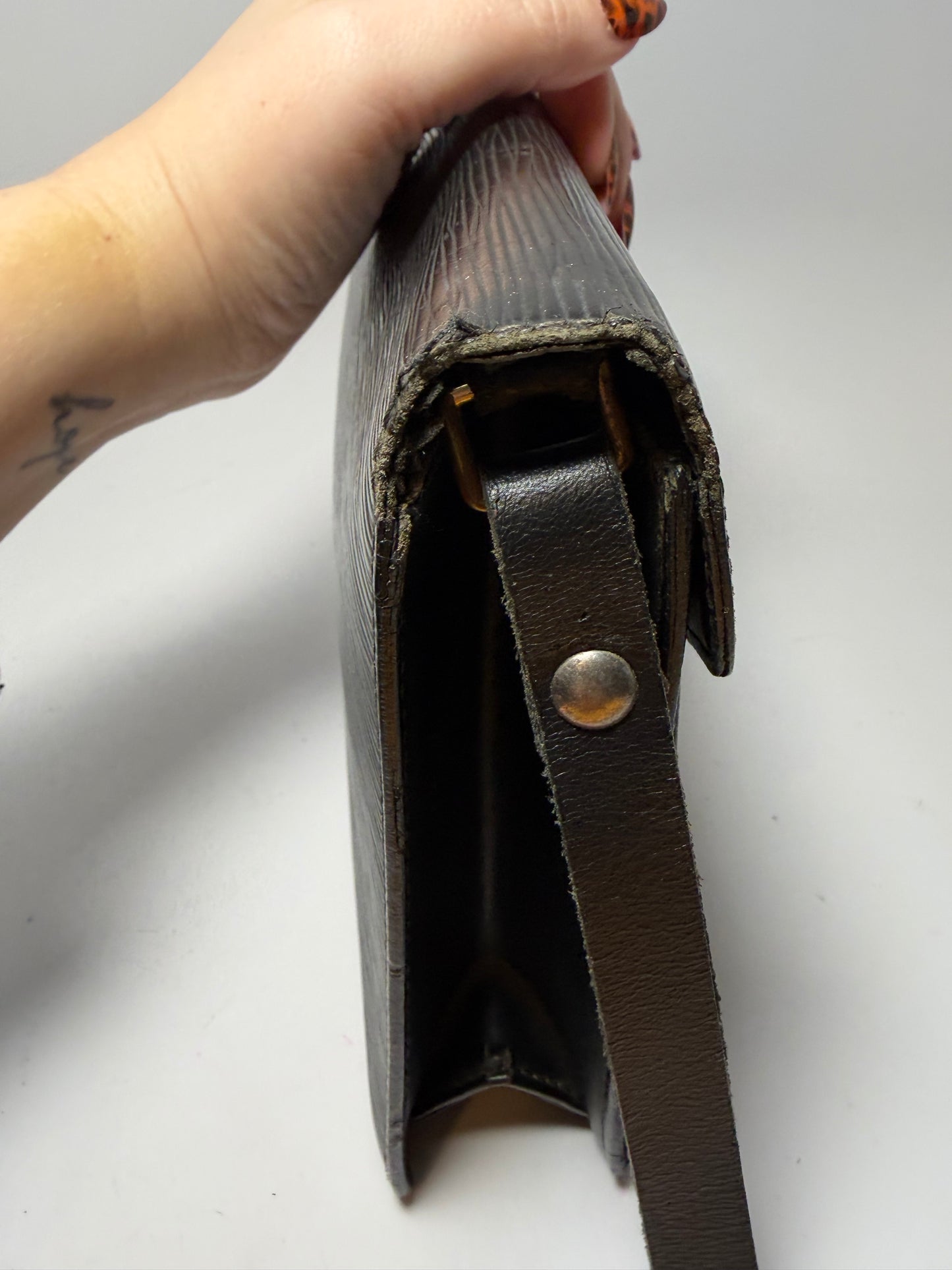 Louis Vuitton Black Epi Leather Pochette Sellier Draggone Clutch Bag