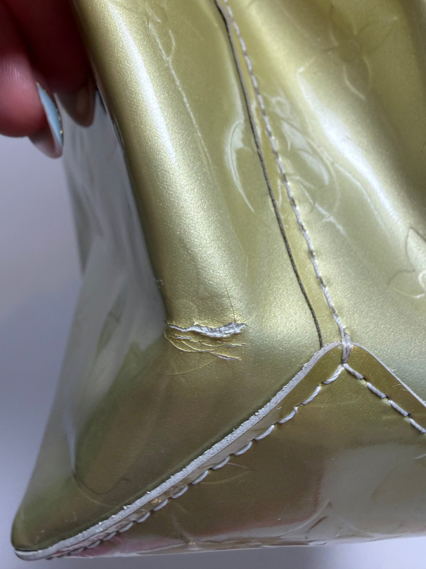 Louis Vuitton Reade PM Pistachio Green Vernis Leather Monogram Mini Tote