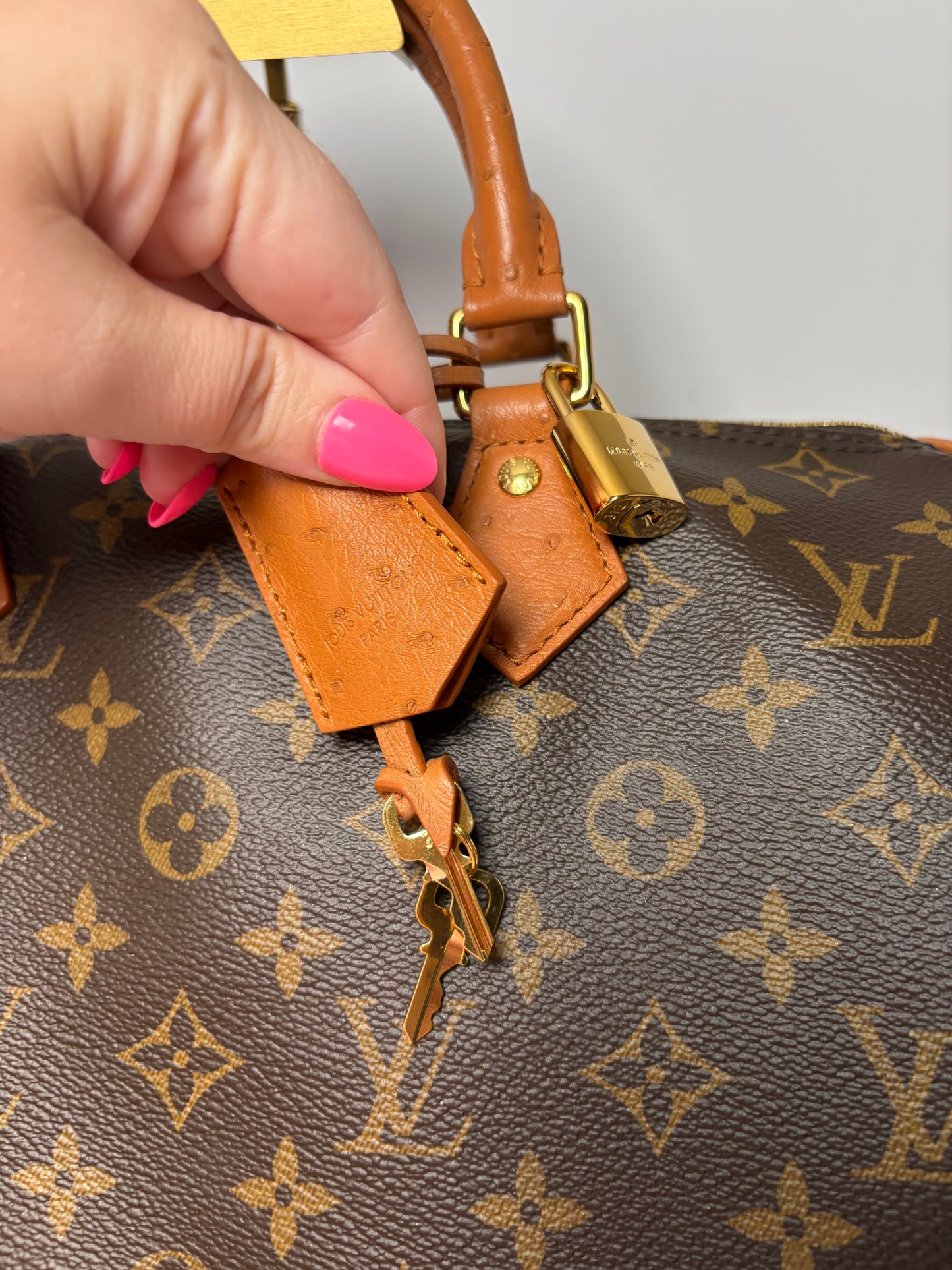 Louis Vuitton Speedy Soft 30 Boho w/Ostrich Leather