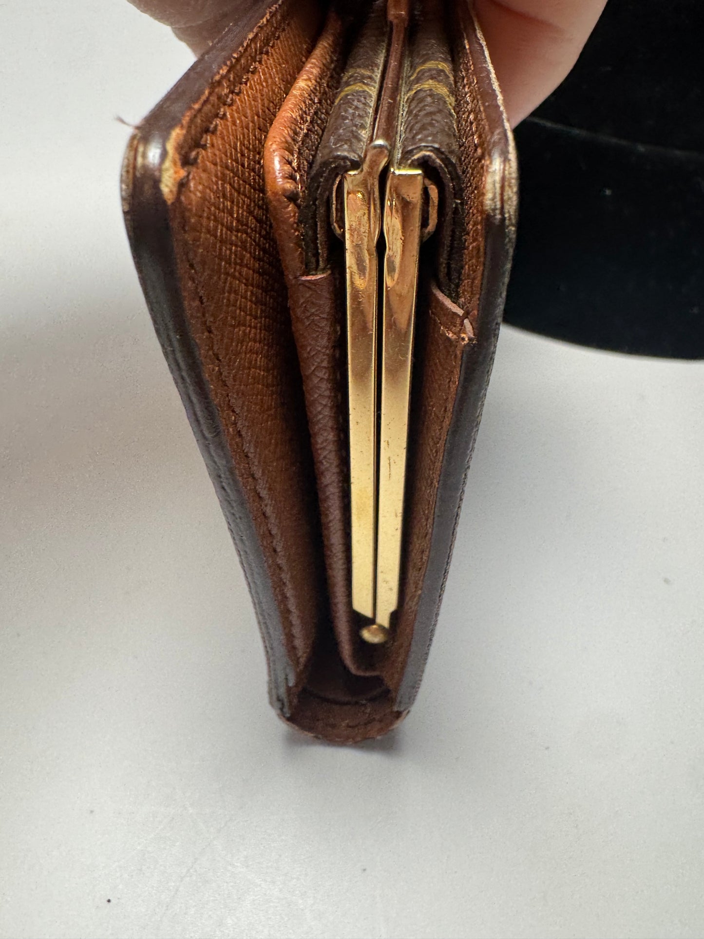Louis Vuitton French Purse Kiss Lock Monogram Wallet