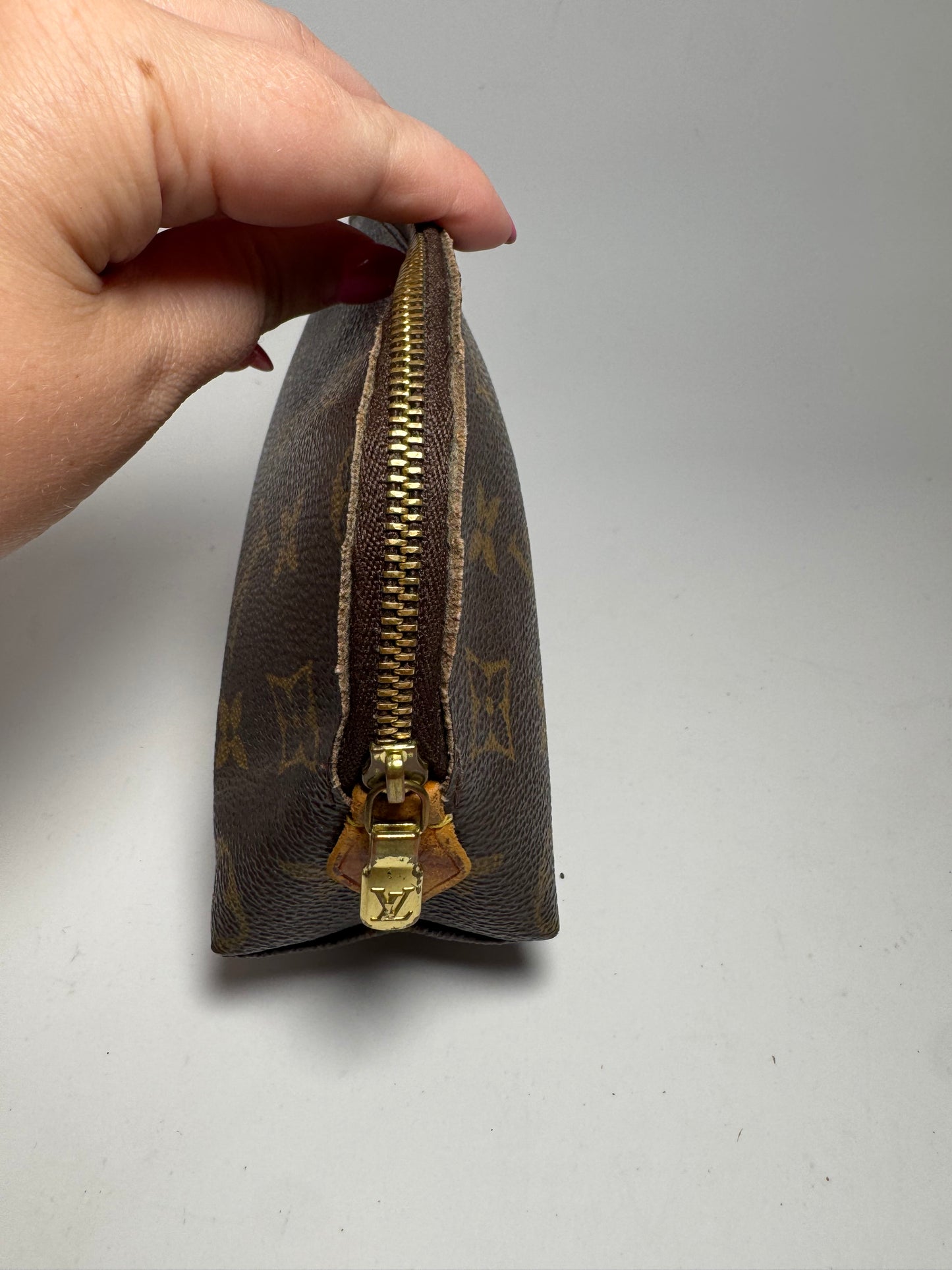Louis Vuitton Monogram Cosmetic Case Dome Pouch, Made in Spain, September 2000