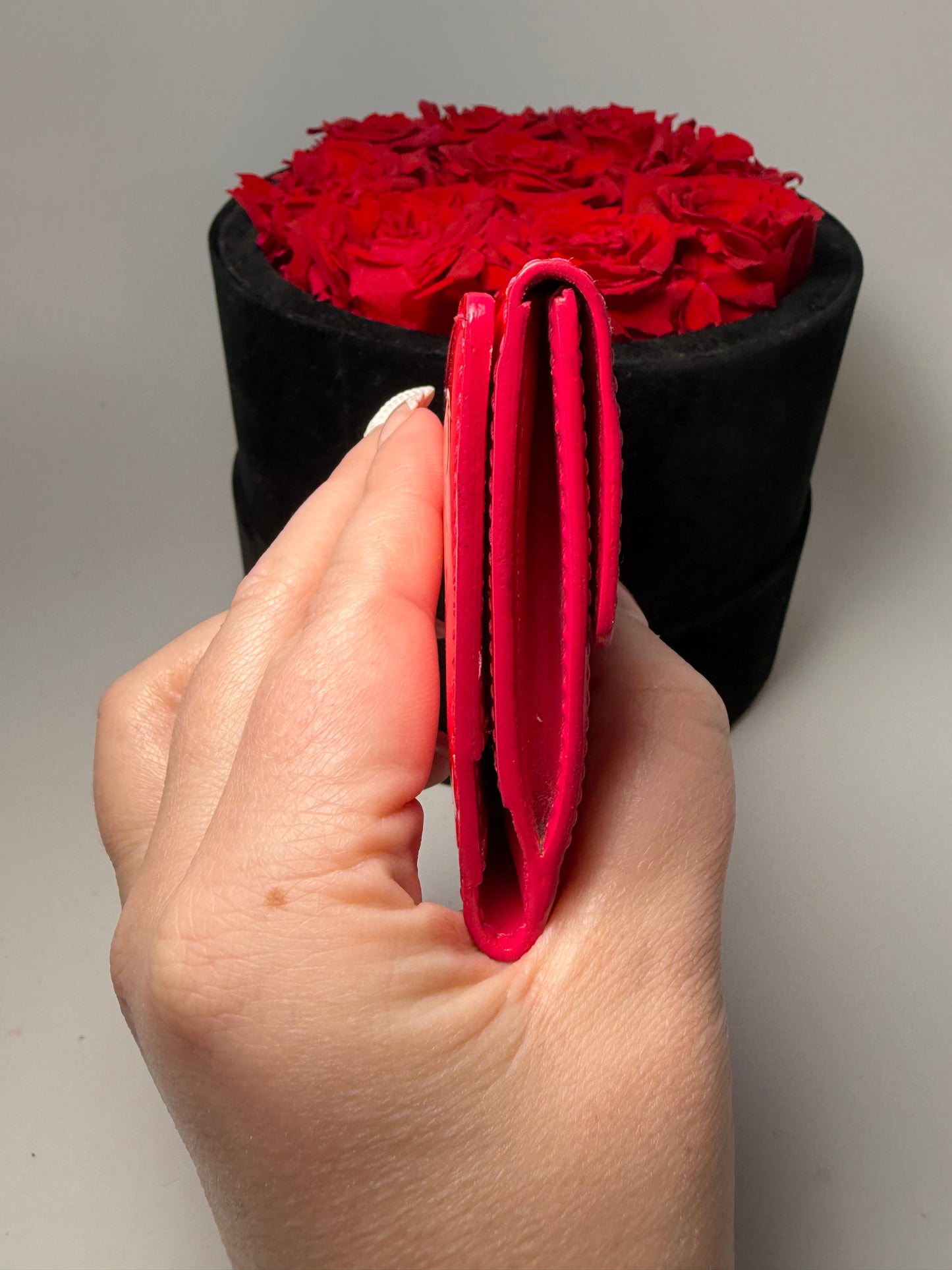 Louis Vuitton Pink Vernis Leather Wallet