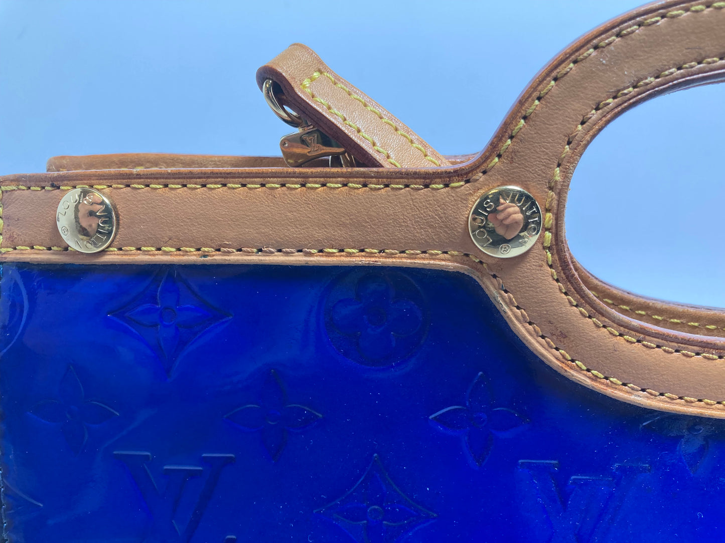 Louis Vuitton Roxbury Drive Cobalt Blue Vernis Leather w/Shoulder Strap