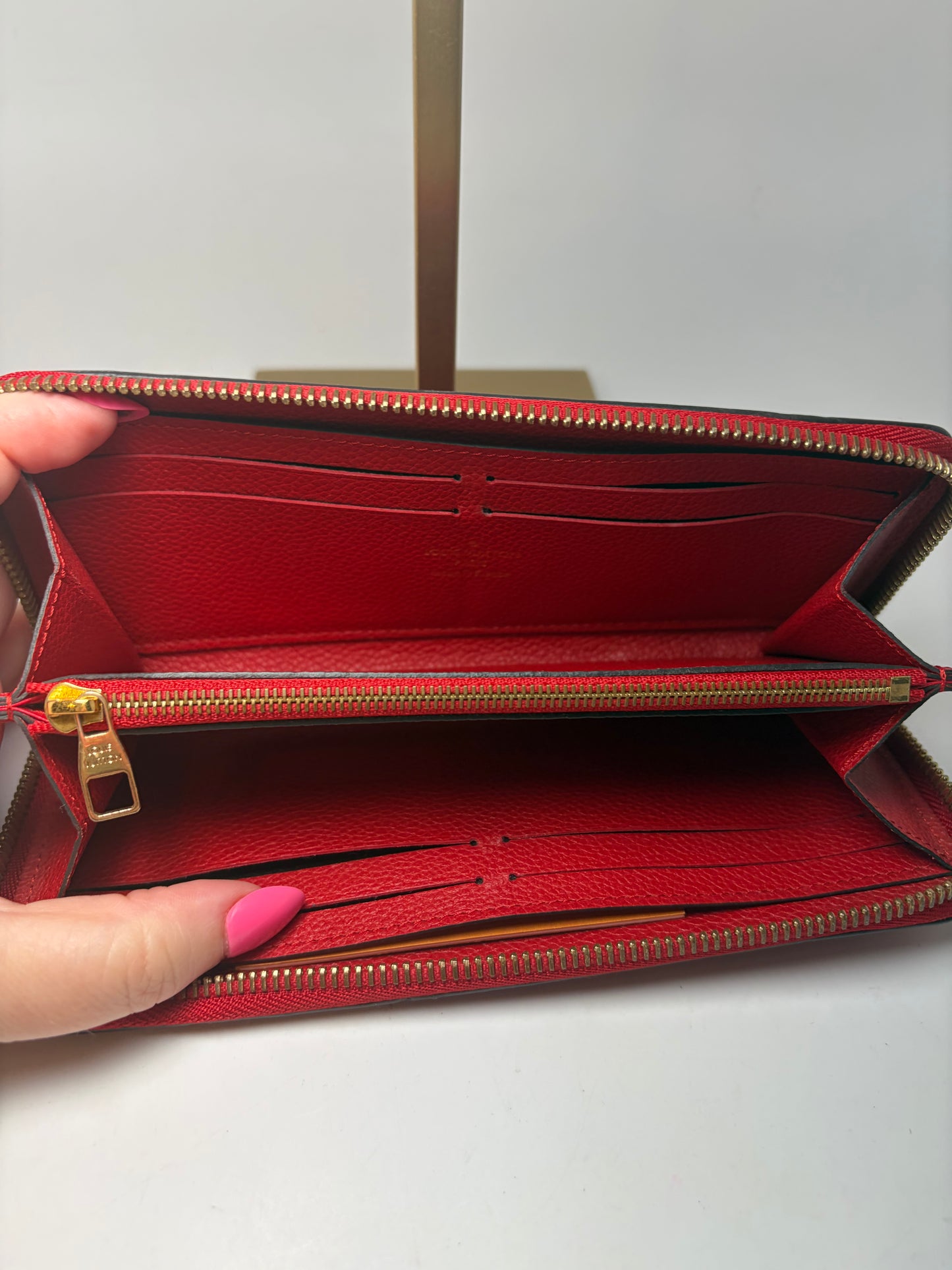 Louis Vuitton Empriente Monogram Zippy Wallet Cherry Red
