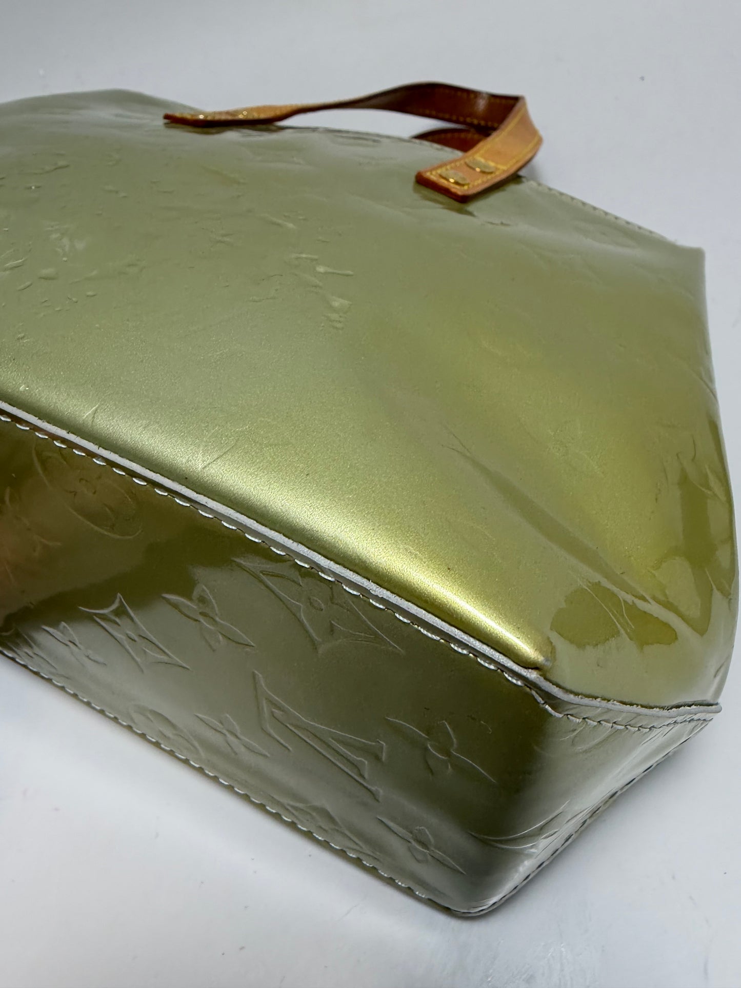 Louis Vuitton Reade PM Pistachio Green Vernis Leather Monogram Mini Tote
