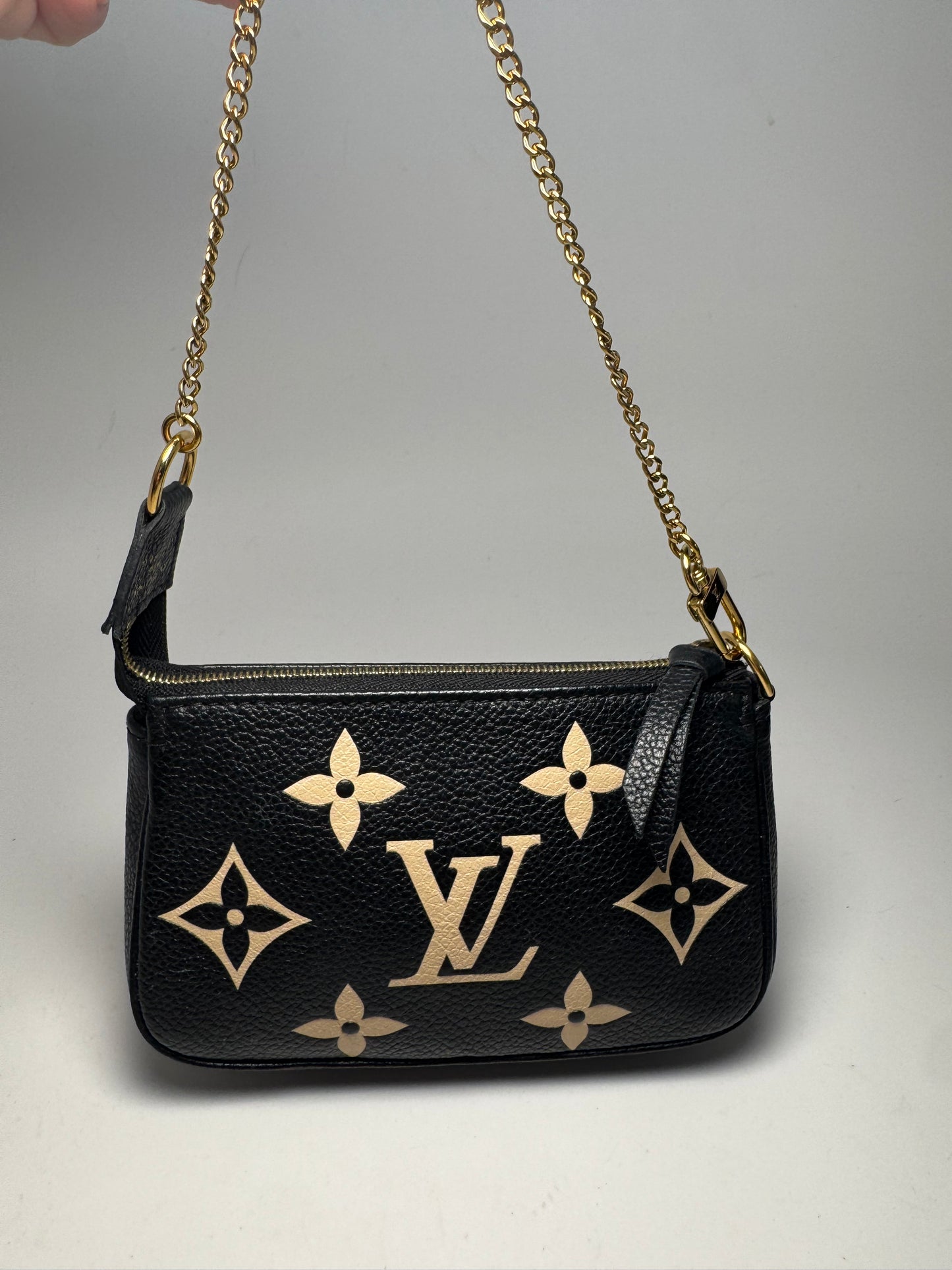 Louis Vuitton Empriente Bicolor Black & Cream Mini Pochette w/Gift Box w/COA from Authentic Detective