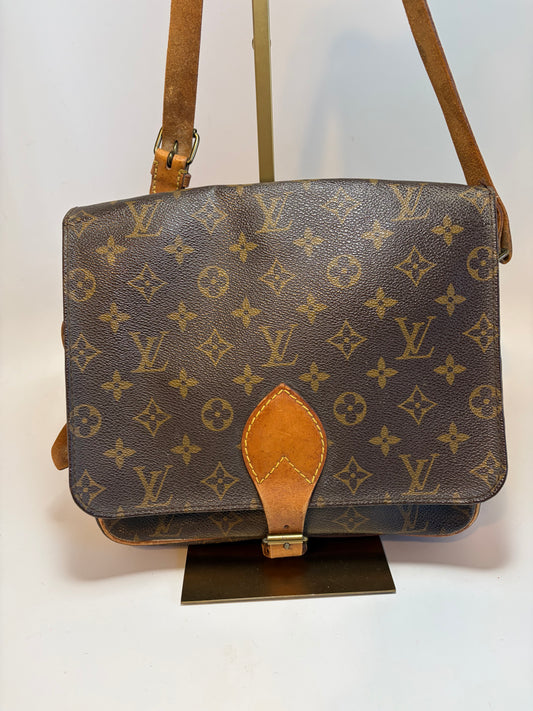 Louis Vuitton Cartouchière GM Monogram Crossbody, Made in France June 1989