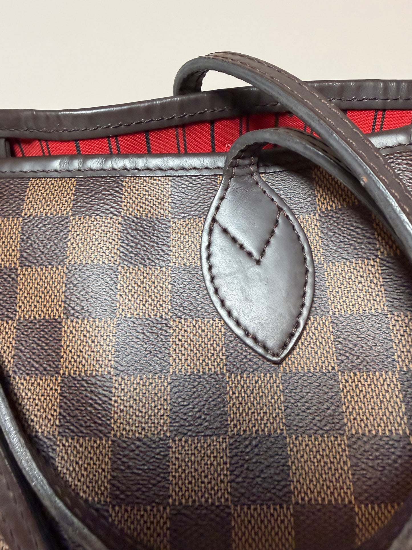 Louis Vuitton Neverfull MM Damier Ebene Tote w/Dust Bag