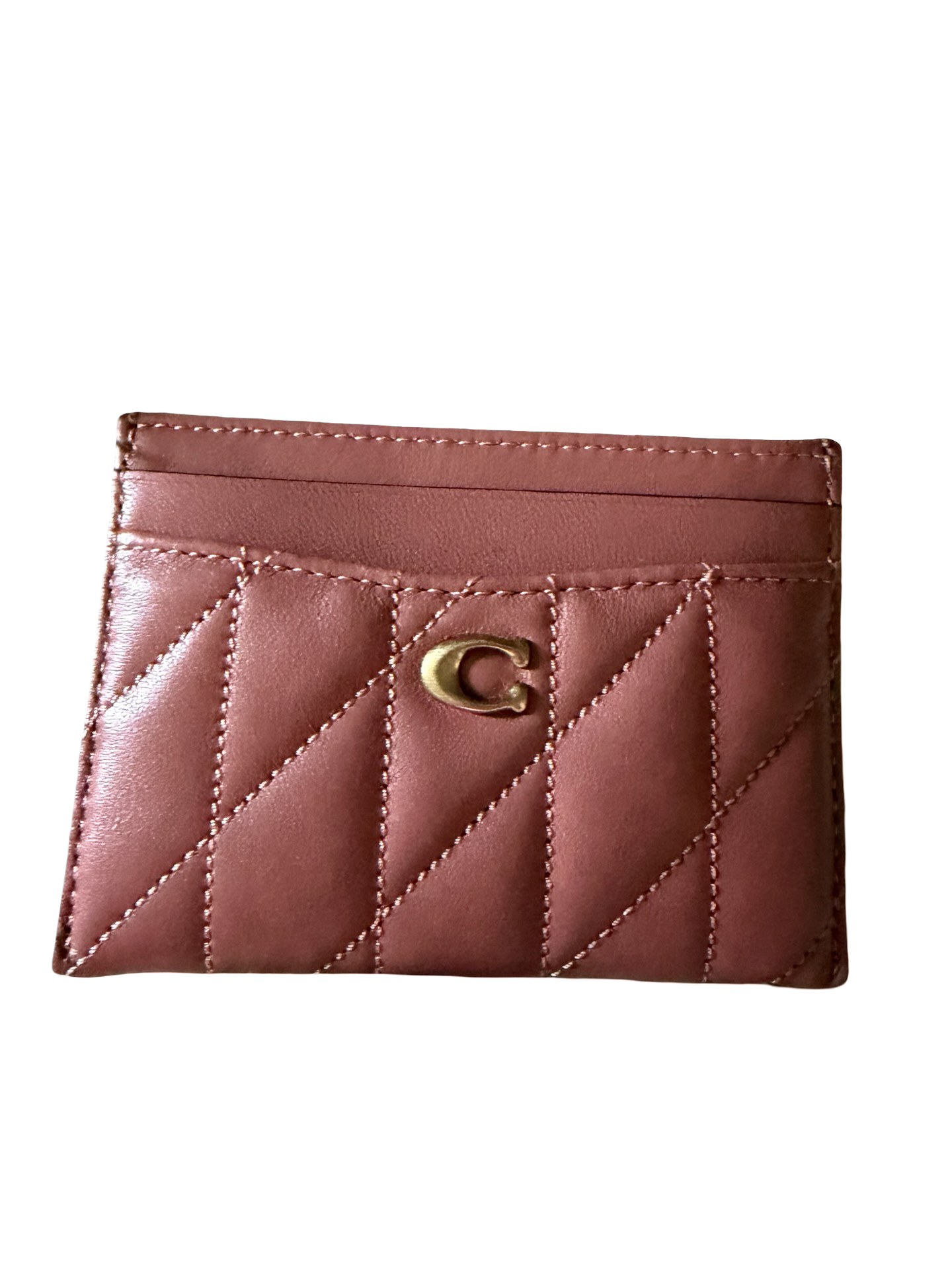 Coach Canyon/Clay Pillow Quilted Card Case