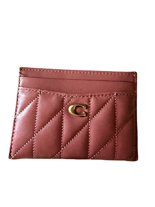 Coach Canyon/Clay Pillow Quilted Card Case