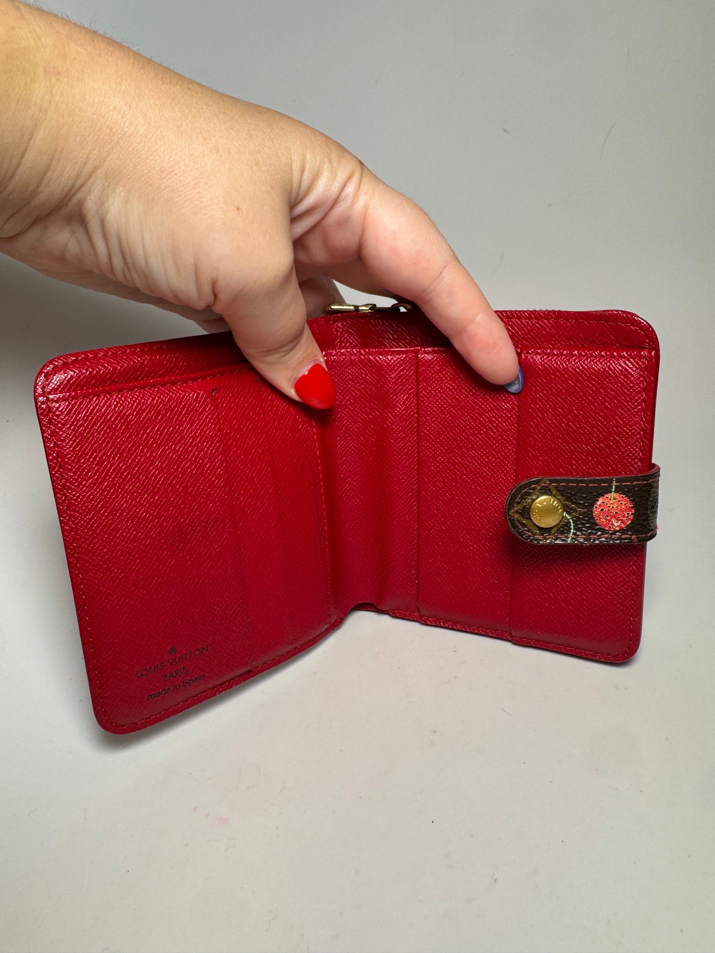 Louis Vuitton Murakami Cherry Compact Zip Wallet Monogram