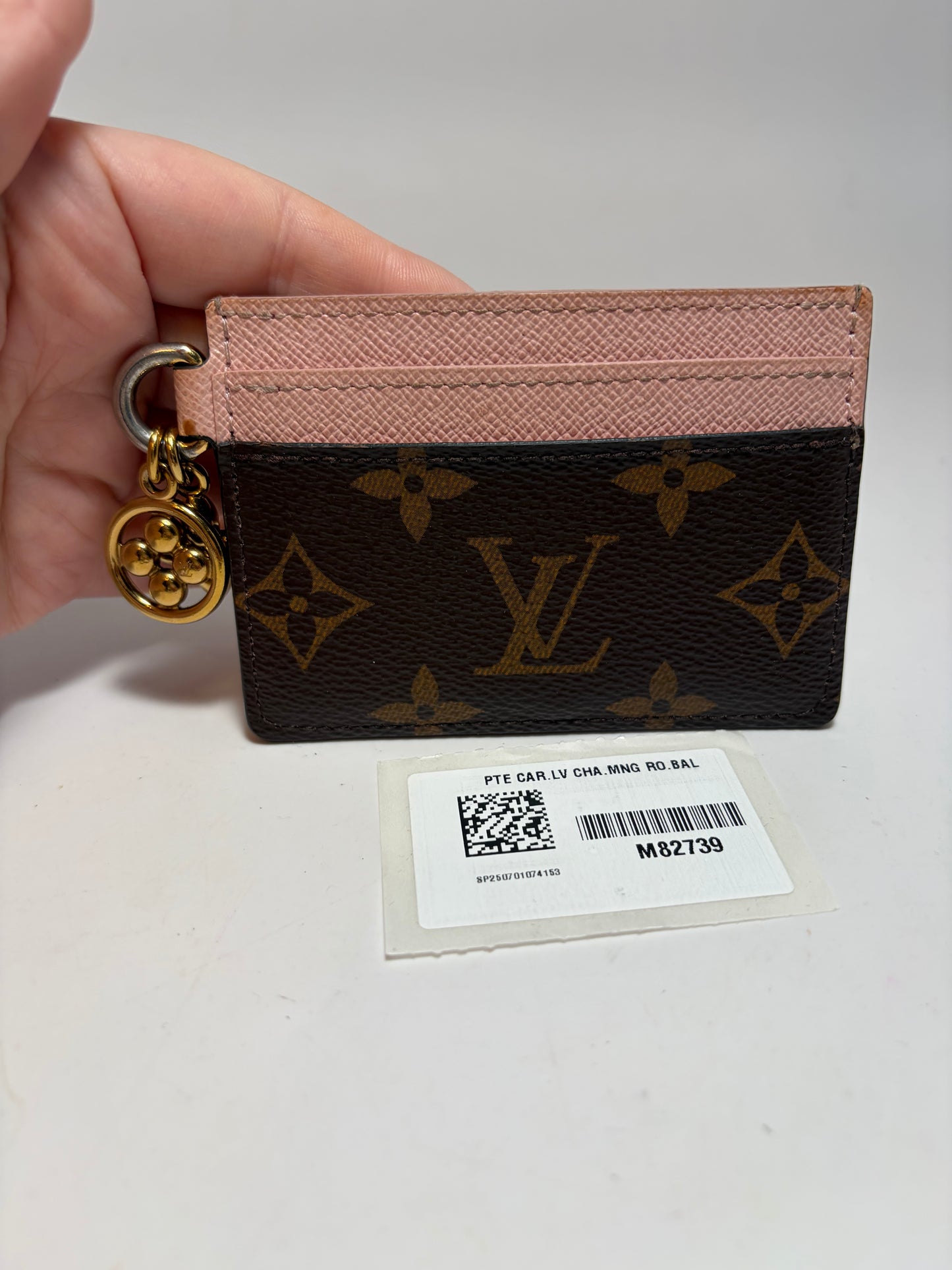 Louis Vuitton Charms Monogram Pink Card Holder