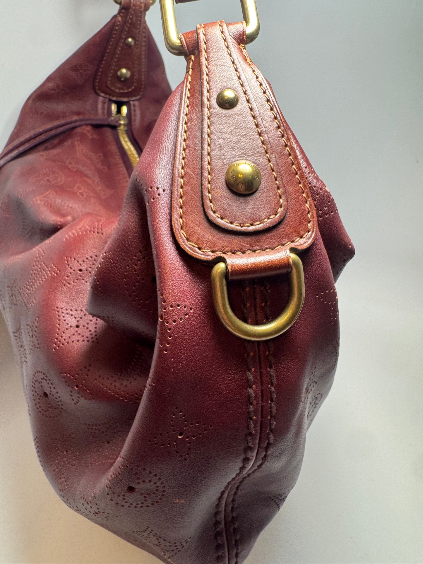 Louis Vuitton Onatah GM Leather Aubergine Limited Edition Shoulder Bag