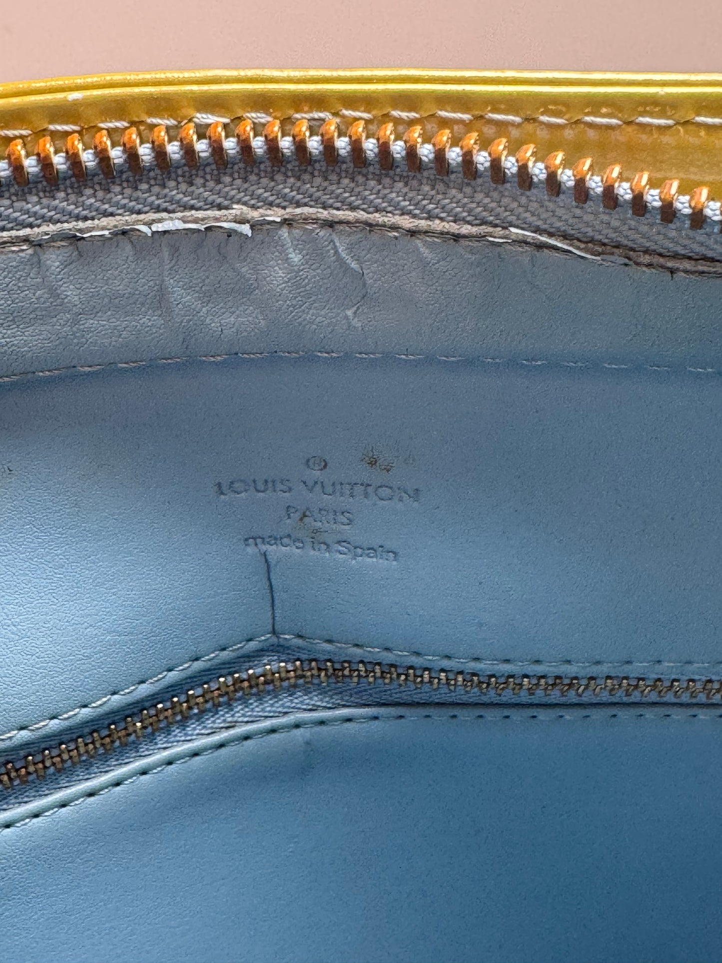 Louis Vuitton Houston Tote Vernis Green w/Blue Interior