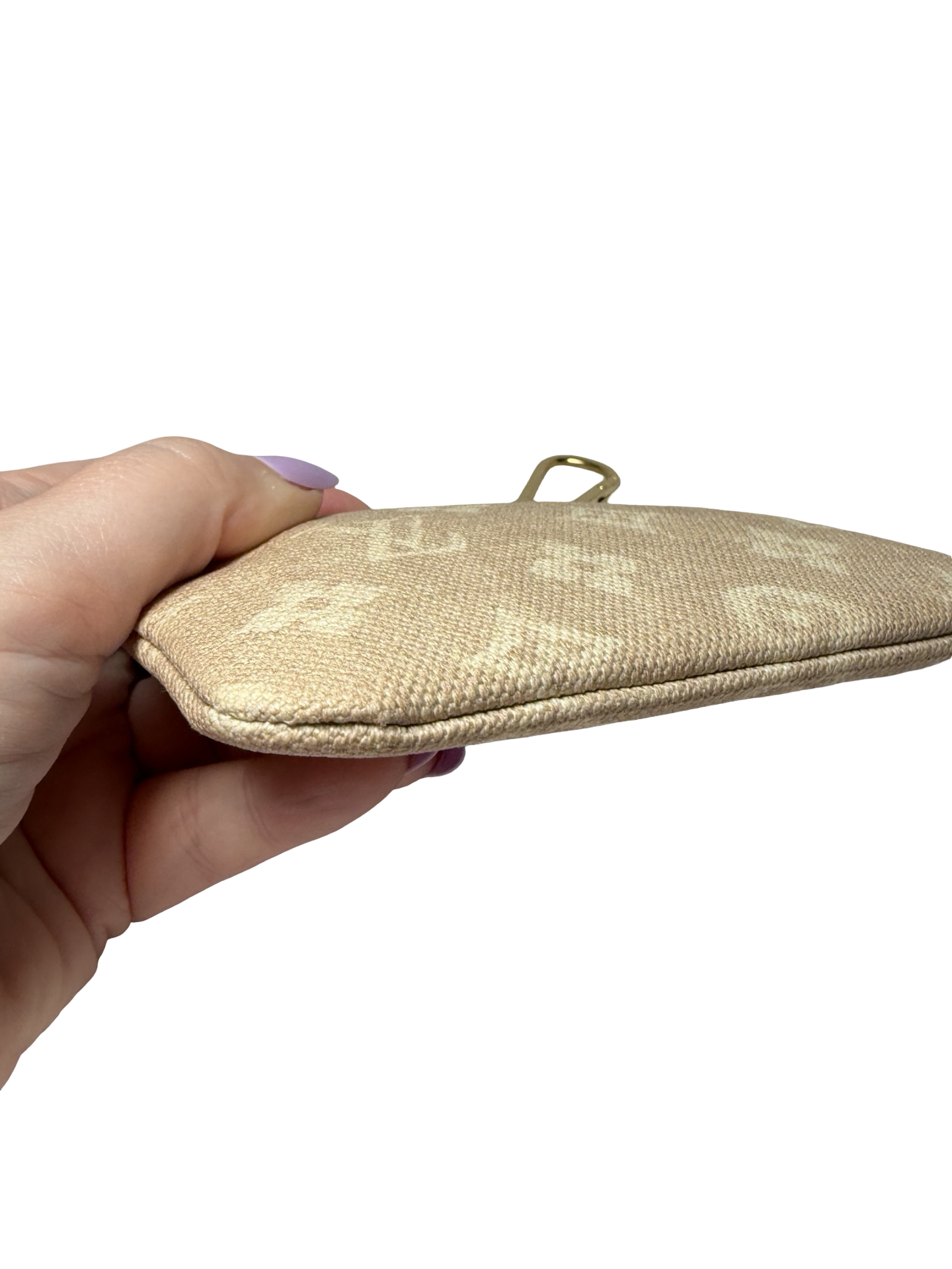 Louis Vuitton x Grace Coddington Meowgram Cat Key Pouch Small Size w/Cat motif zipper & design interior