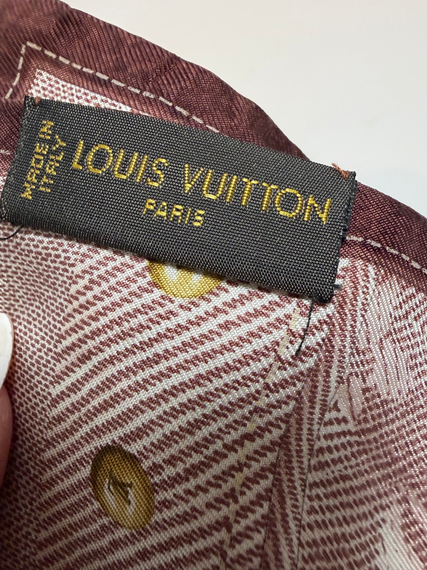 Louis Vuitton Silk BB Bandeau Denim Burgundy Monogram