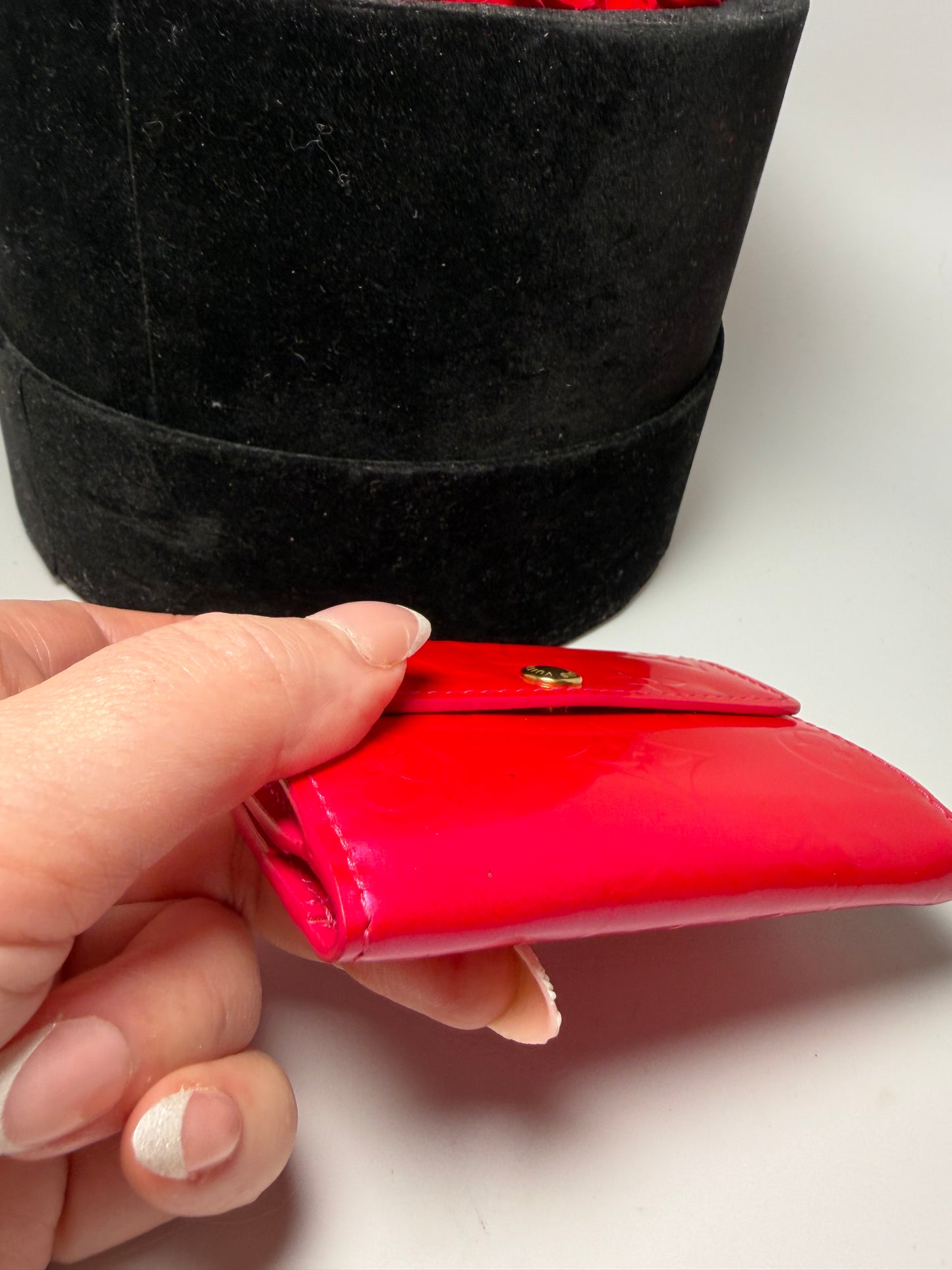 Louis Vuitton Pink Vernis Leather Wallet