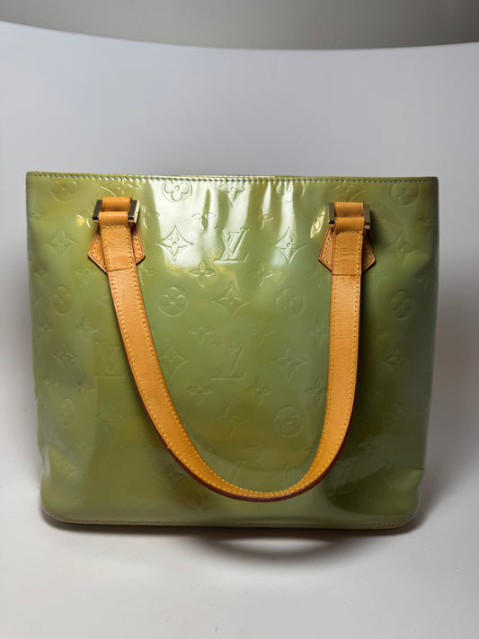 Louis Vuitton Houston Tote Vernis Green w/Blue Interior