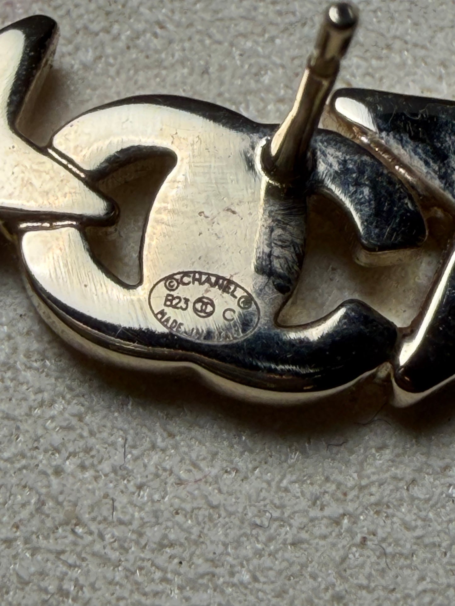 Chanel CC Gold Double Star Earrings