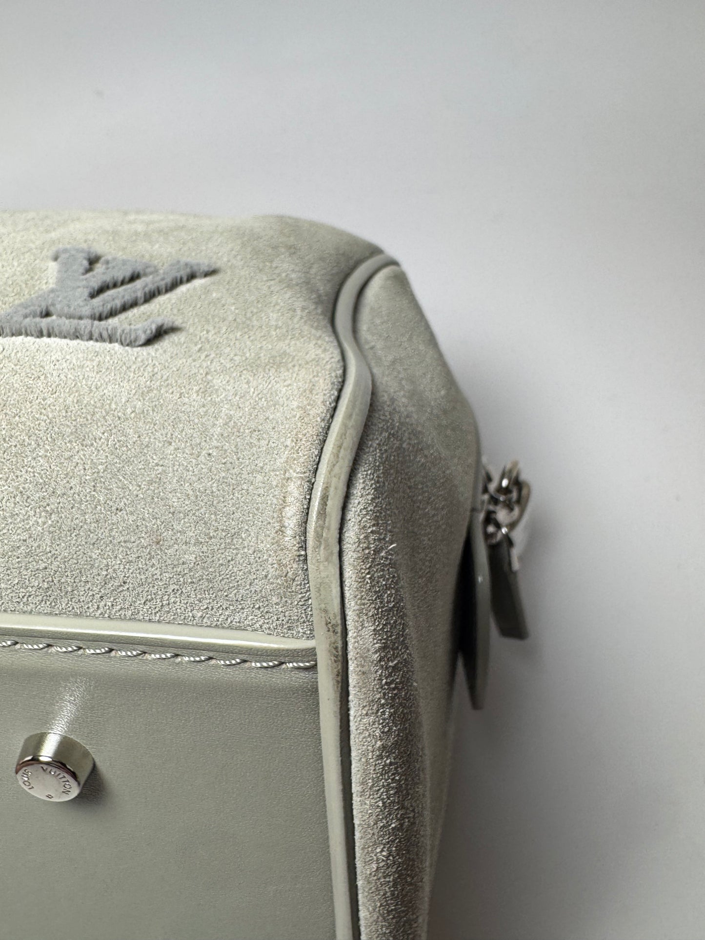 Louis Vuitton Illusion Speedy Cube Grey Suede Limited Edition