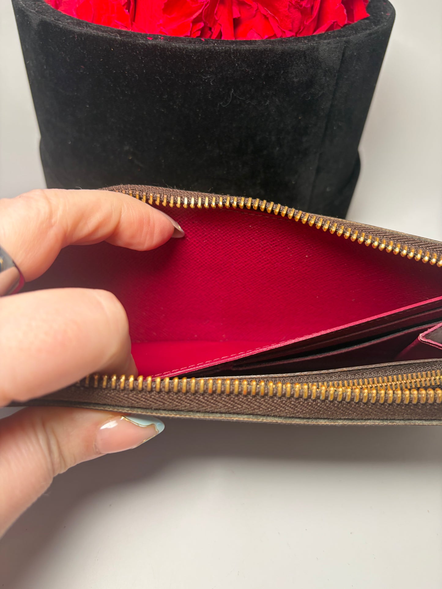 Louis Vuitton Clémence Wallet Monogram with Fuschia Interior