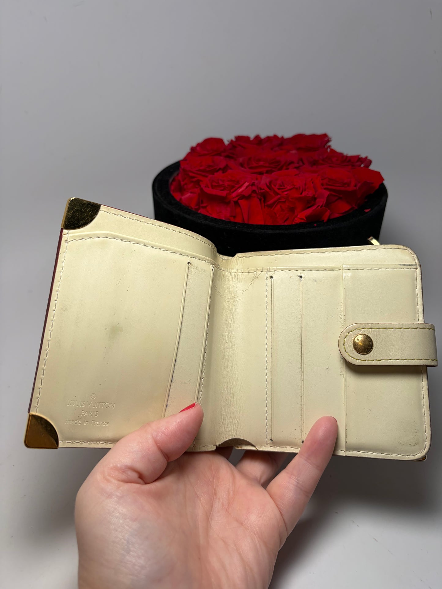 Louis Vuitton Suhali Compact Leather Ivory Wallet